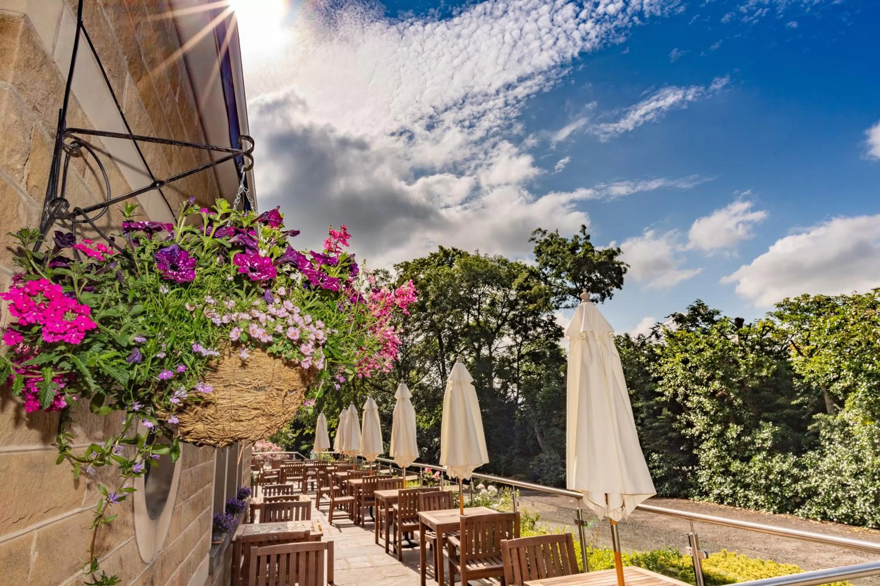 Patio in Healds Hall Hotel
