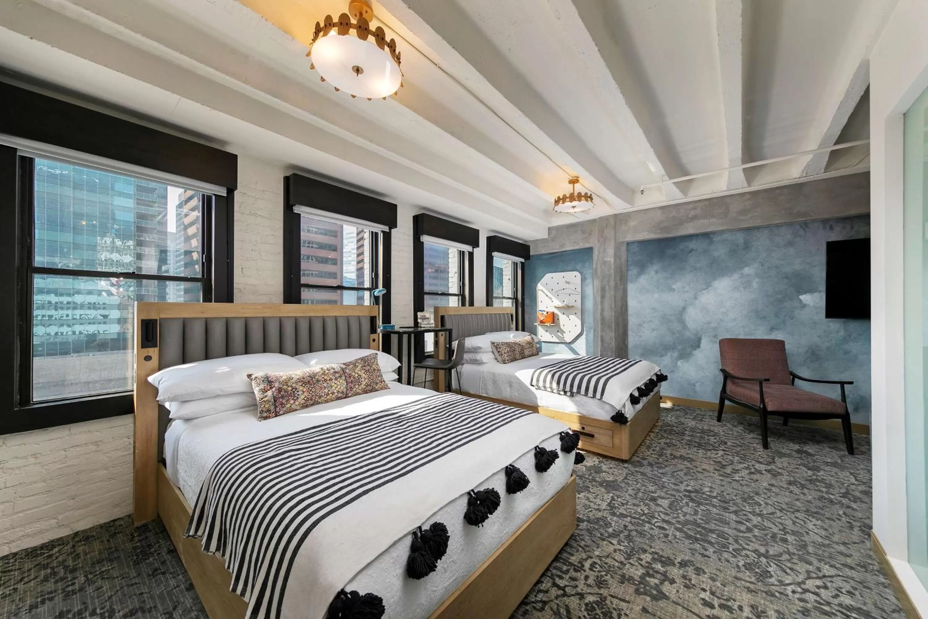 Bedroom, Bed in The Wayfarer Downtown LA, Tapestry Collection by Hilton