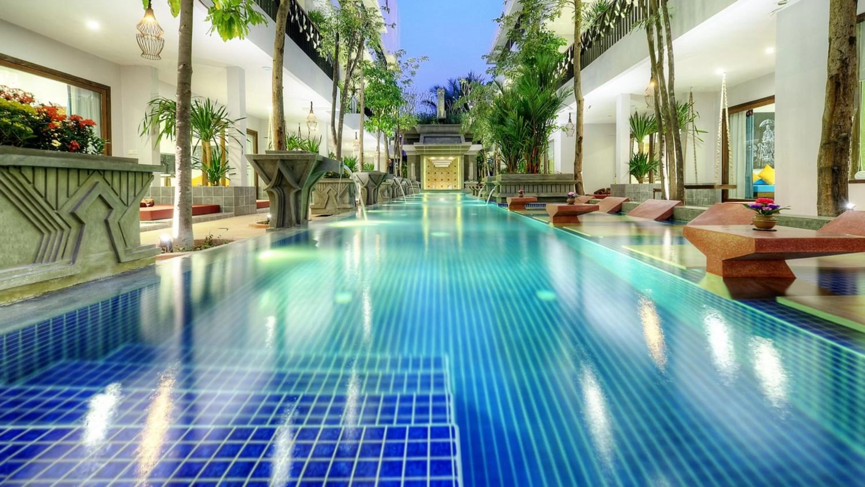 Pool view in Golden Temple Retreat