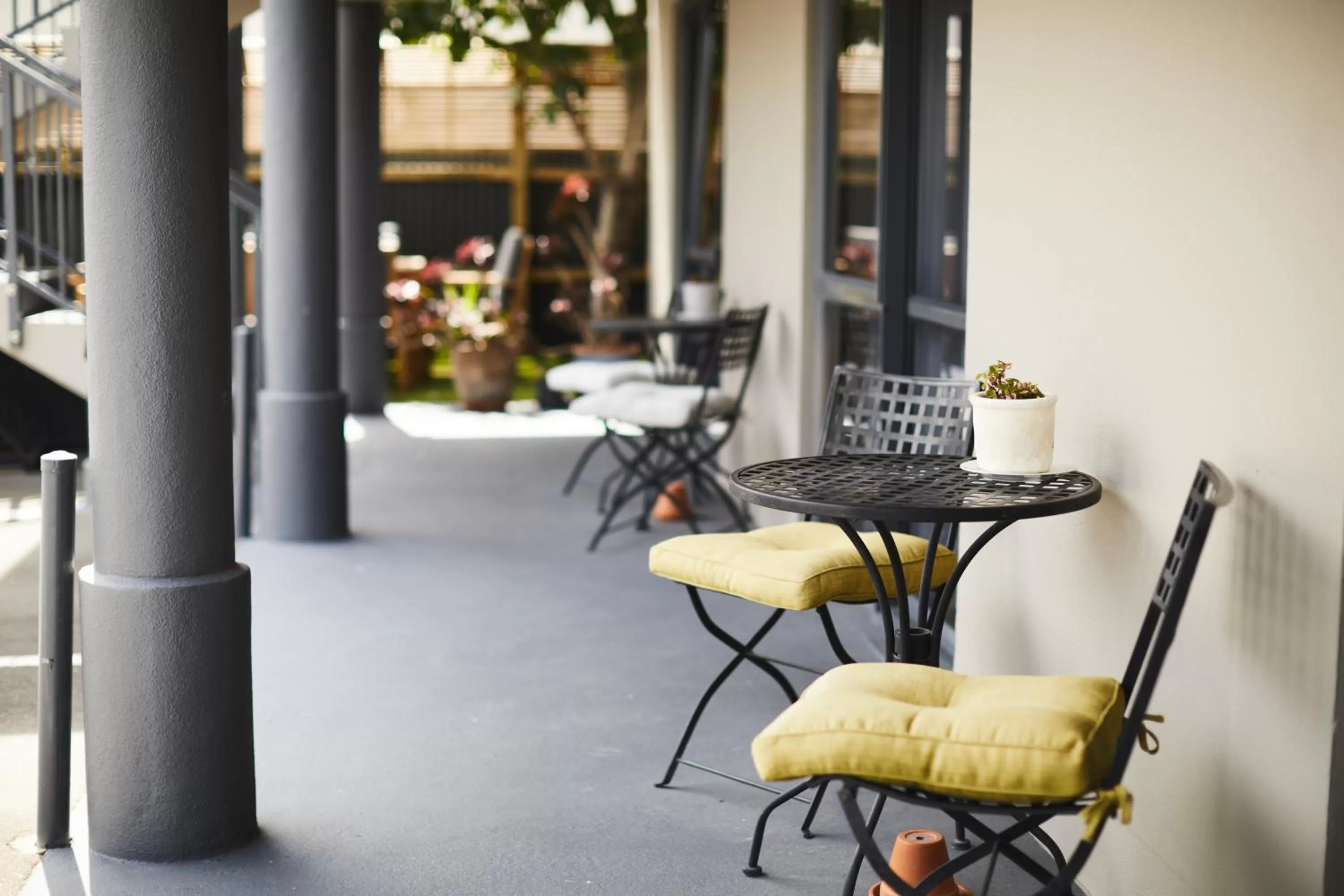 Balcony/Terrace in Blenheim Palms Motel