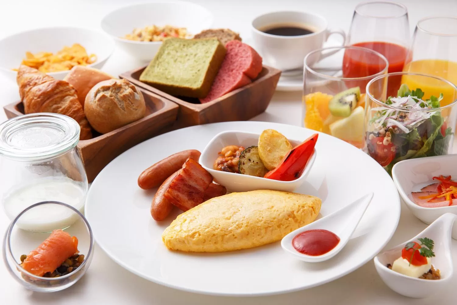 Buffet breakfast in Hotel JAL City Fukuoka Tenjin