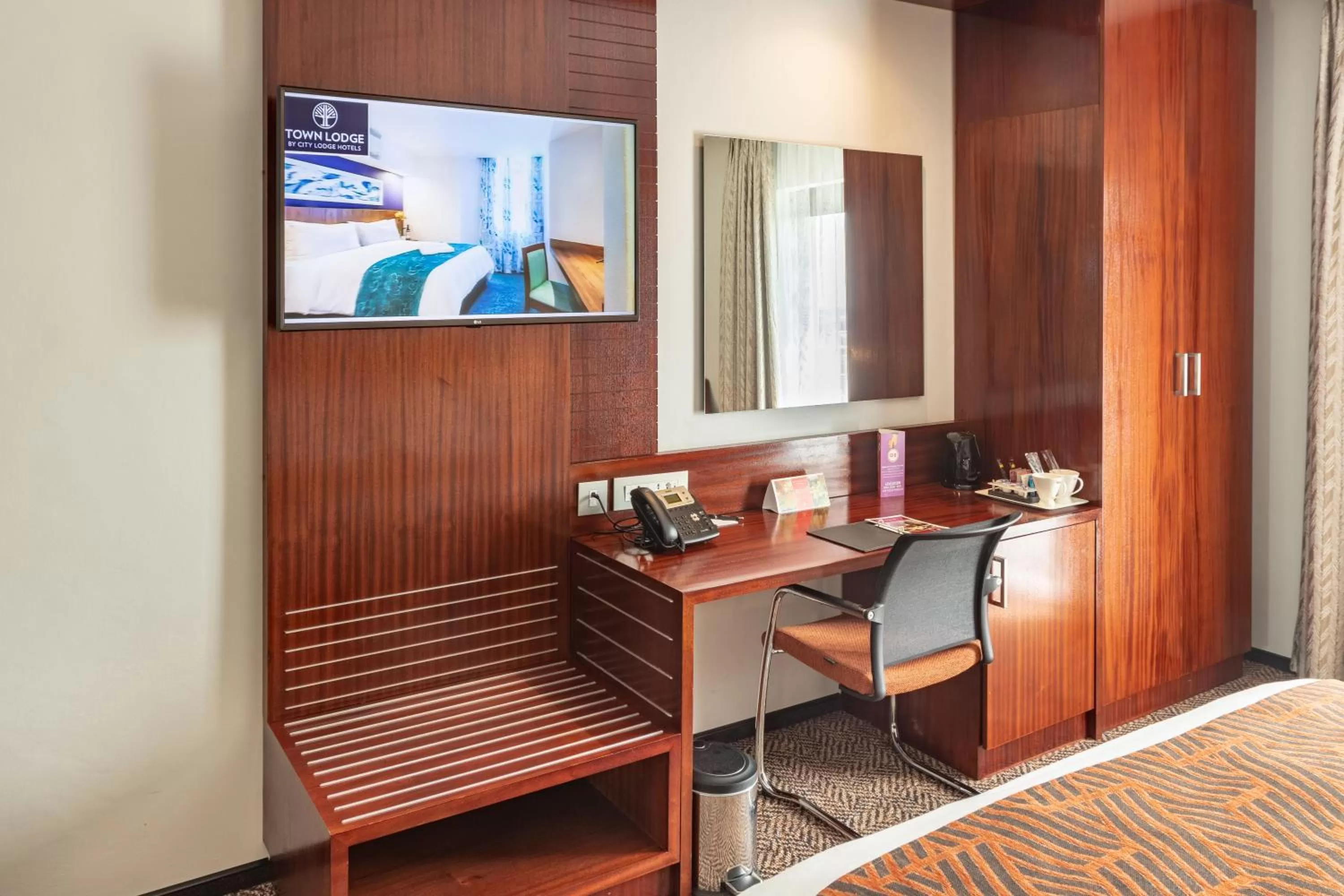 TV and multimedia in City Lodge Hotel at OR Tambo International Airport