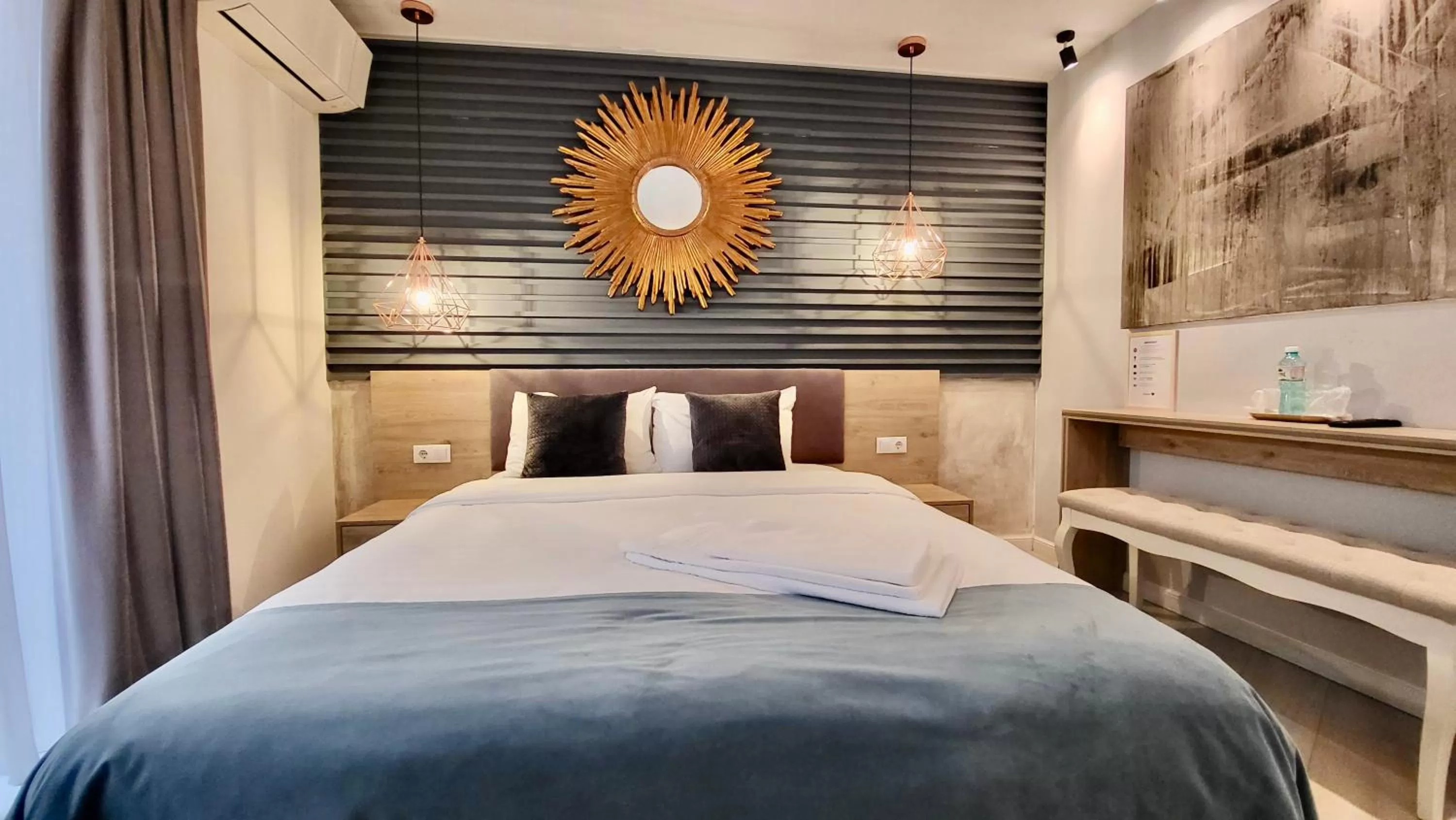 Photo of the whole room, Bed in Lumiere House Sibiu