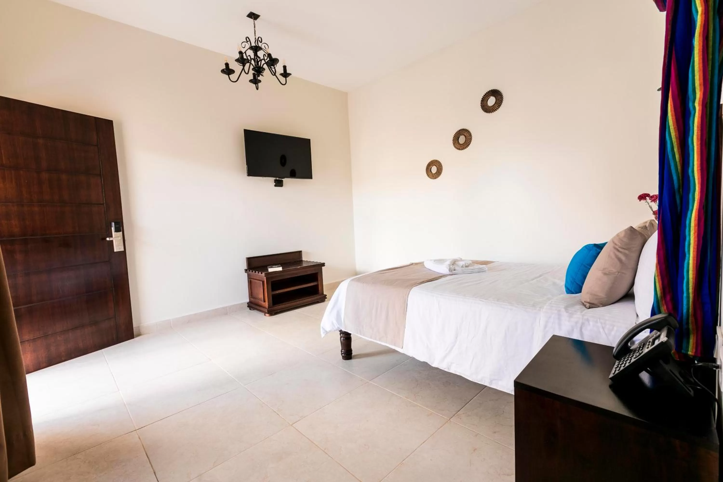 Photo of the whole room, Bed in Hotel Los Frailes, Valladolid, Yucatán
