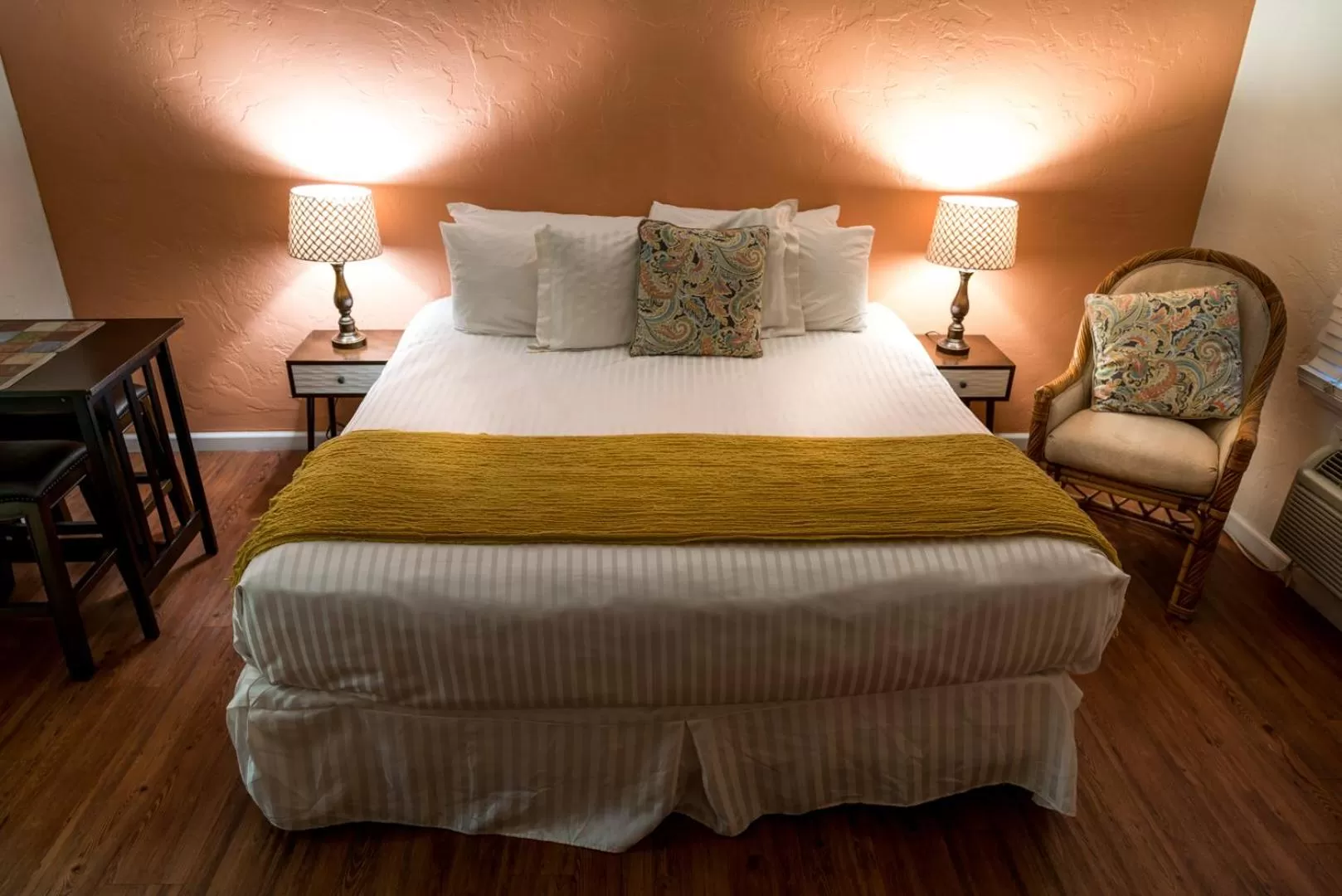 Bed in The Patriots Boutique Motel