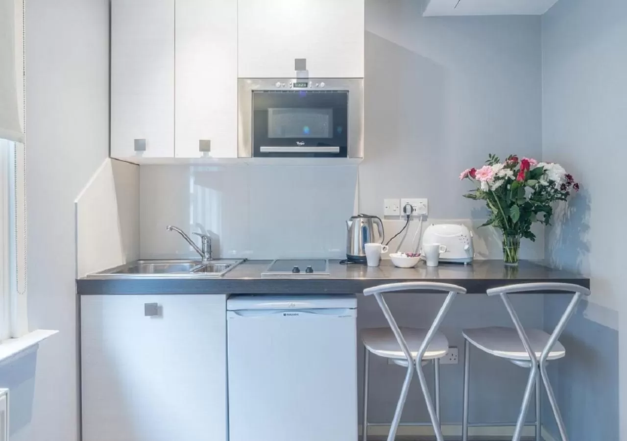 Kitchen or kitchenette in Hyde Park Executive Apartments