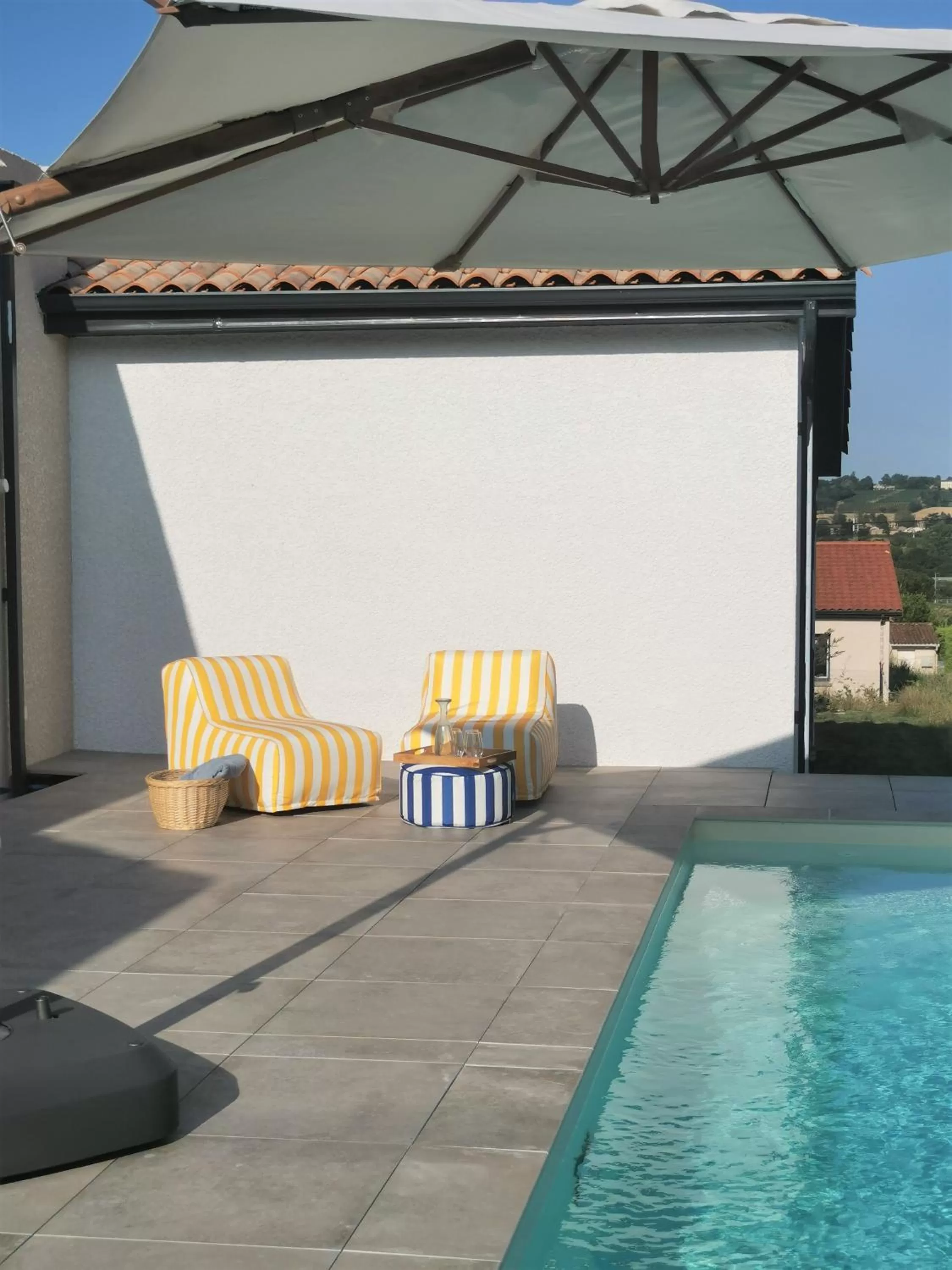 Patio, Swimming Pool in Au Jardin des Deux Roches