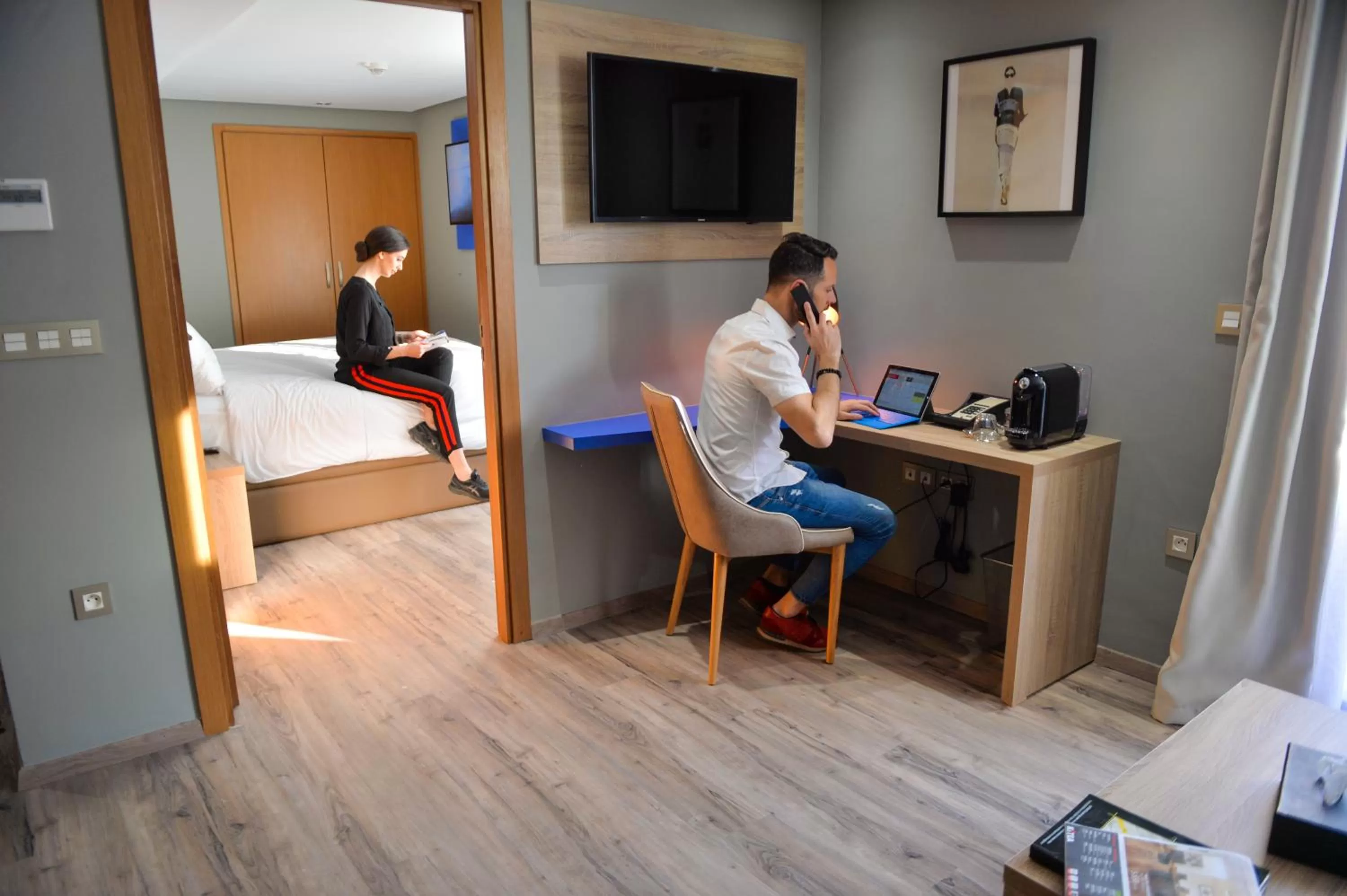 Bed in Le 22 Appart'Hotel