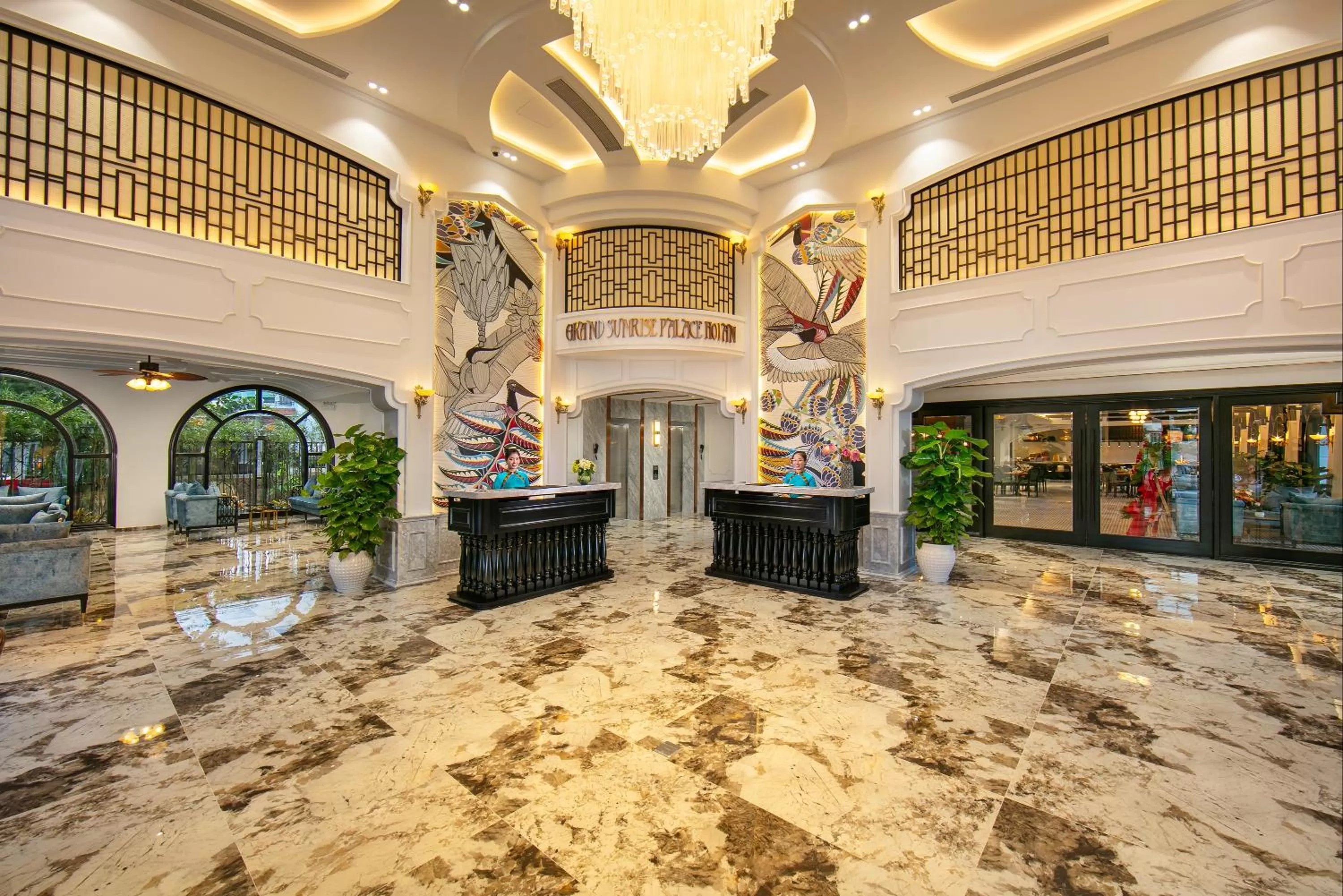 Lobby or reception in Grand Sunrise Palace Hoi An- A Luxury Indochine Hotel & Spa
