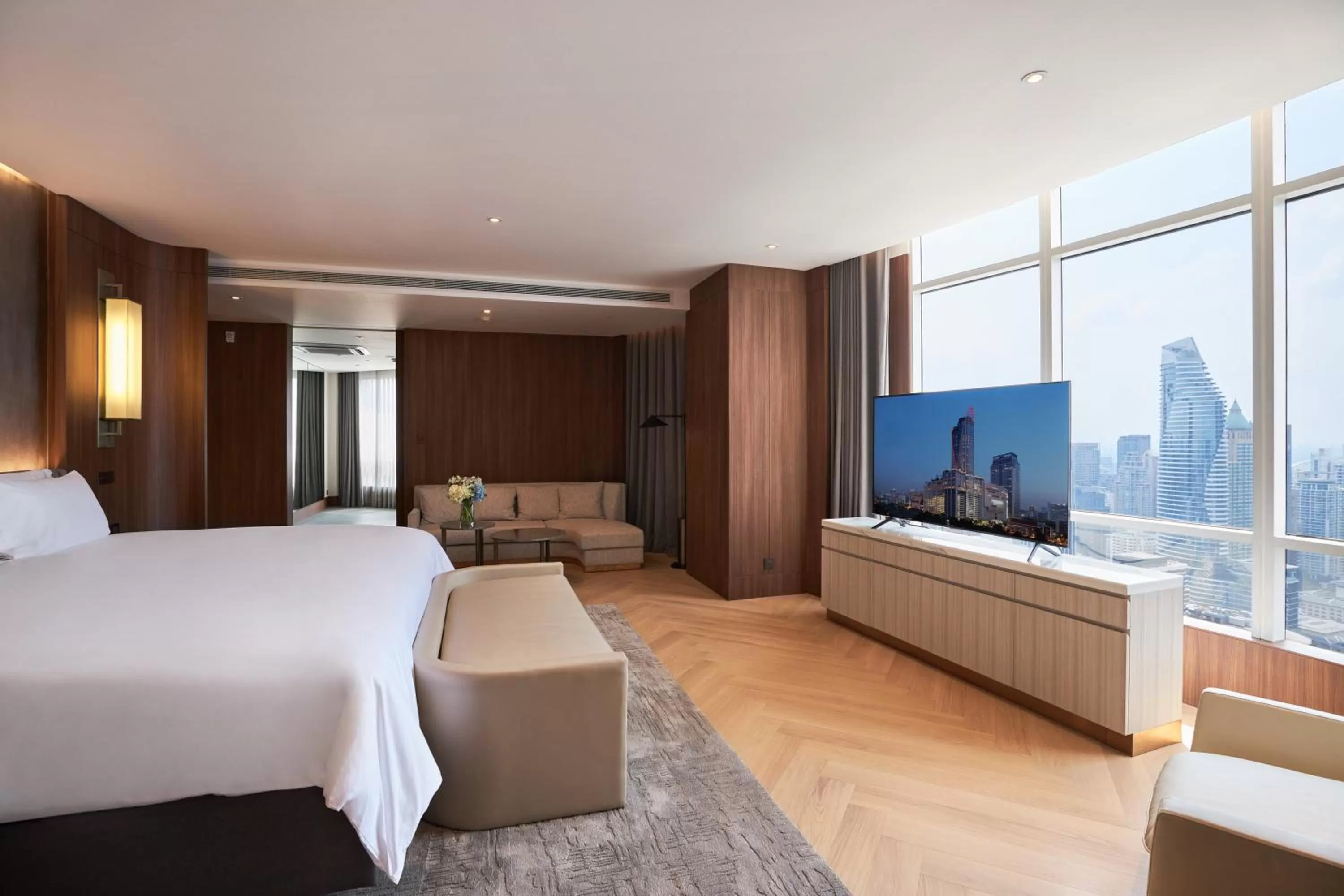 Photo of the whole room, Bed in Centara Grand At CentralWorld