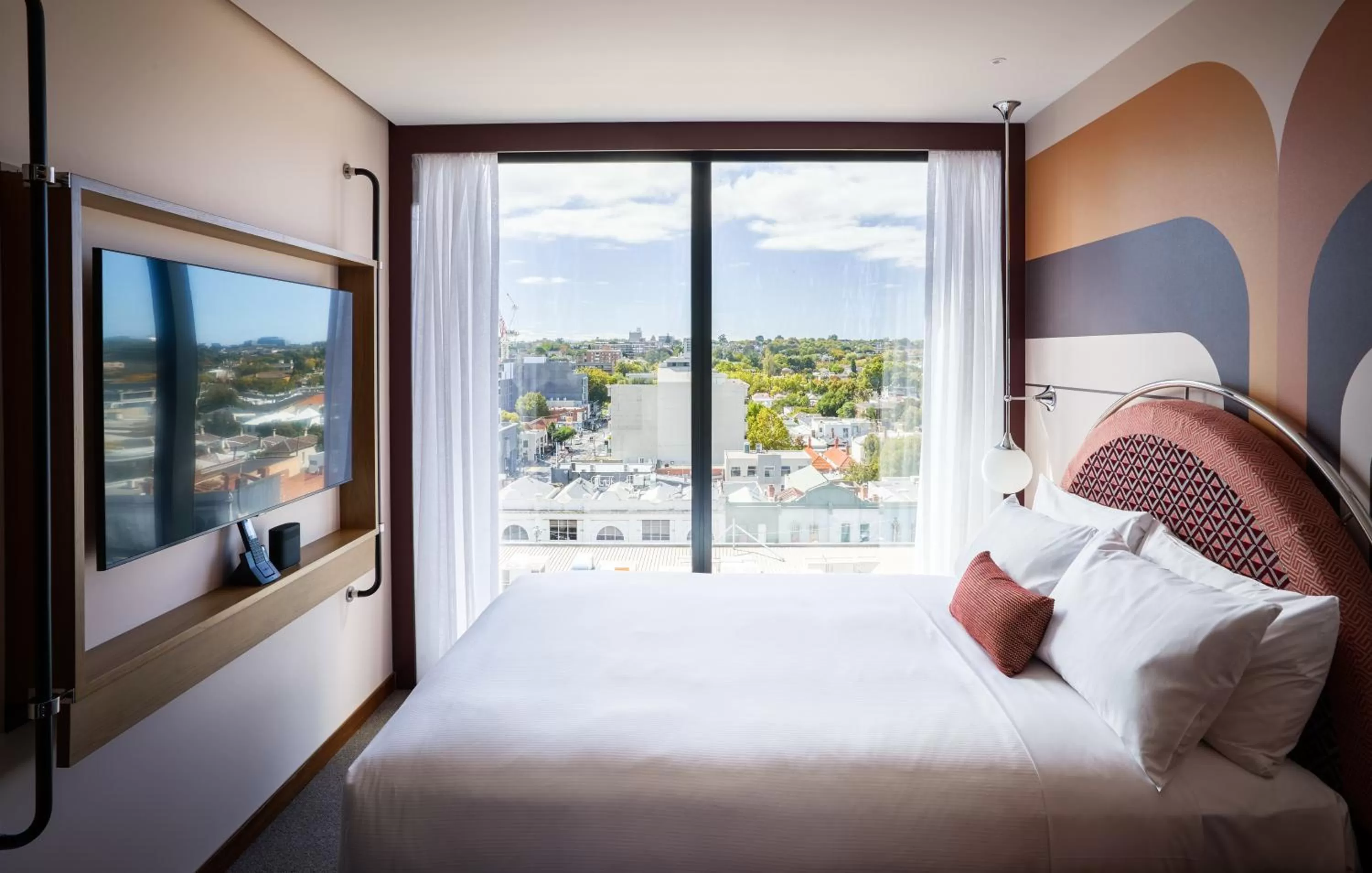 Bed in Ovolo Melbourne South Yarra, a Wyndham Hotel