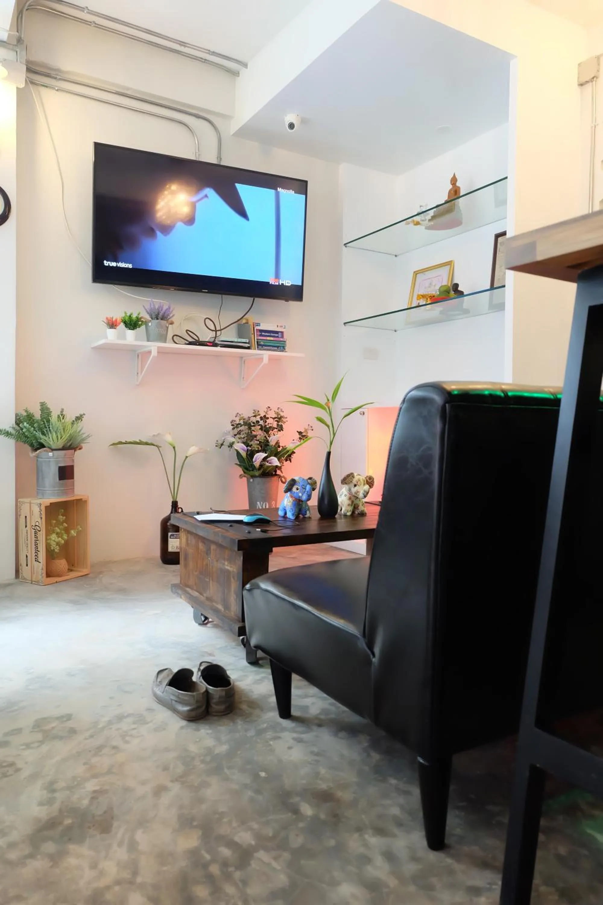 Communal lounge/ TV room in Diff Hostel