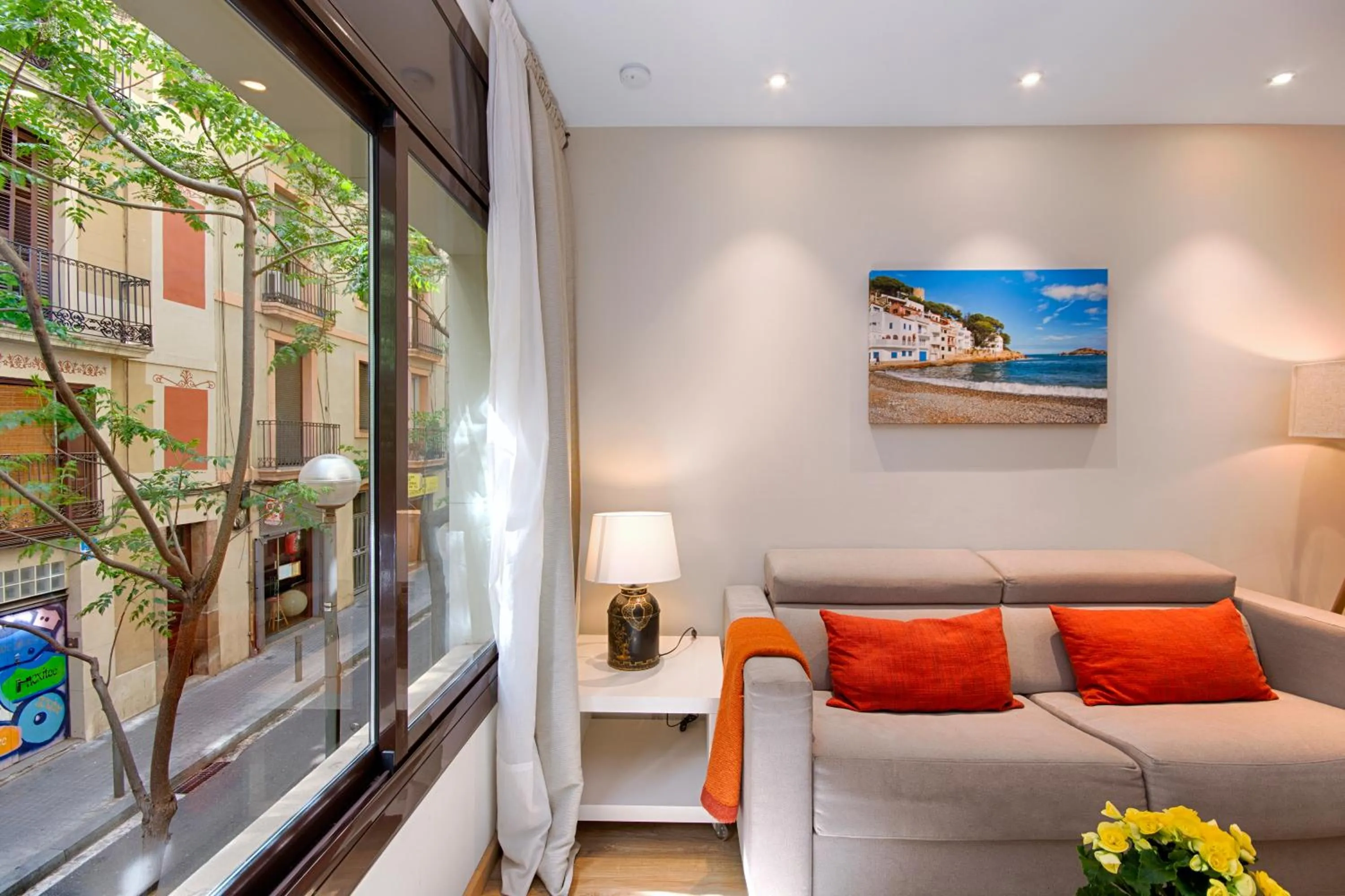 TV and multimedia, Bed in Eixample Building Apartments by Mercedes Heritage