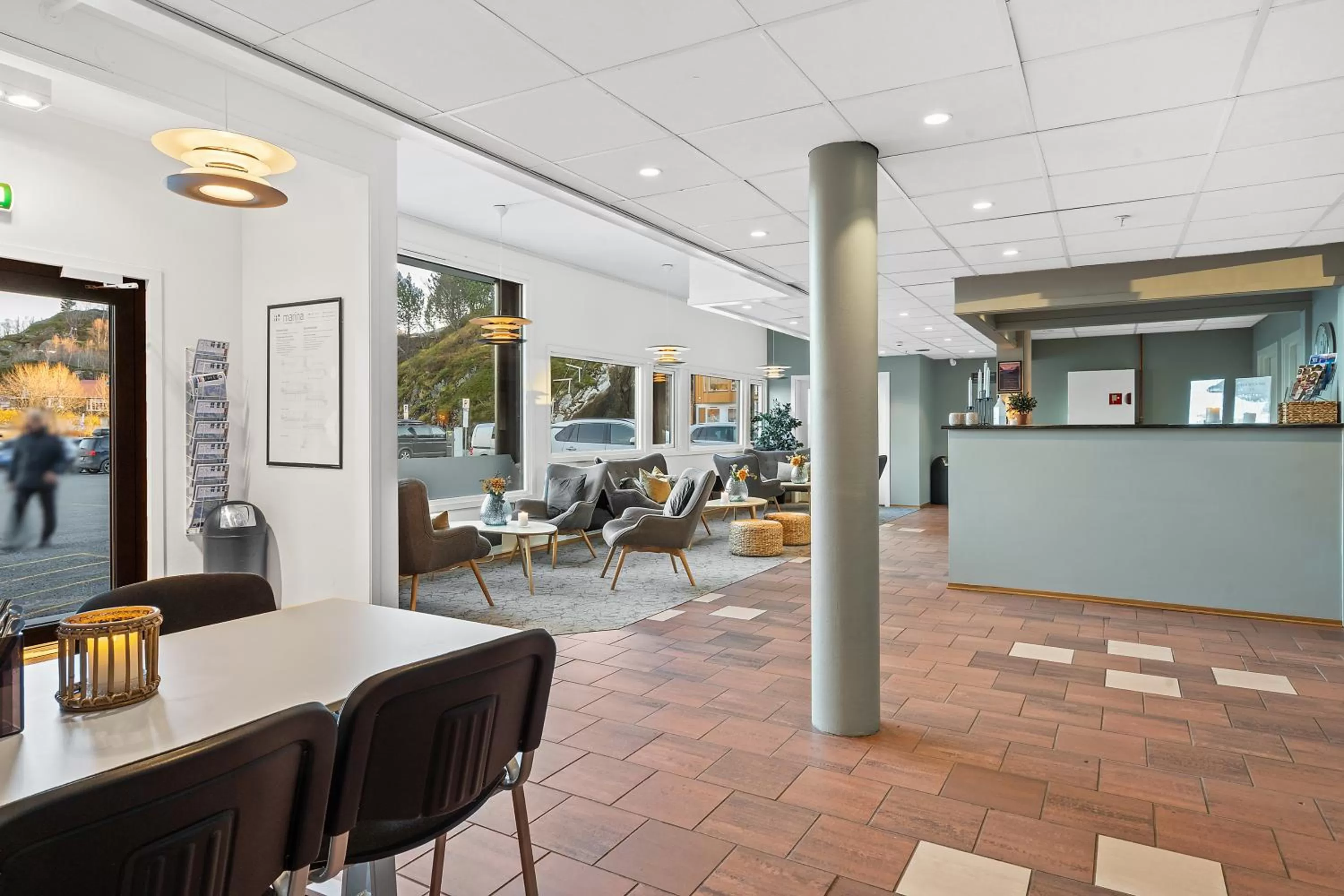 Lobby or reception in Marina Hotel Lofoten