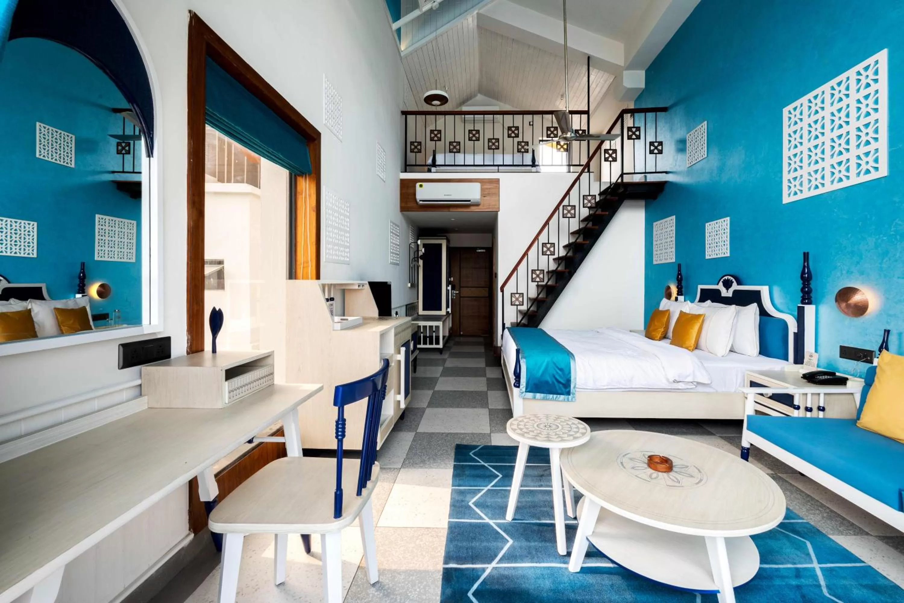 Seating area in Hotel Sonar Bangla Mayapur