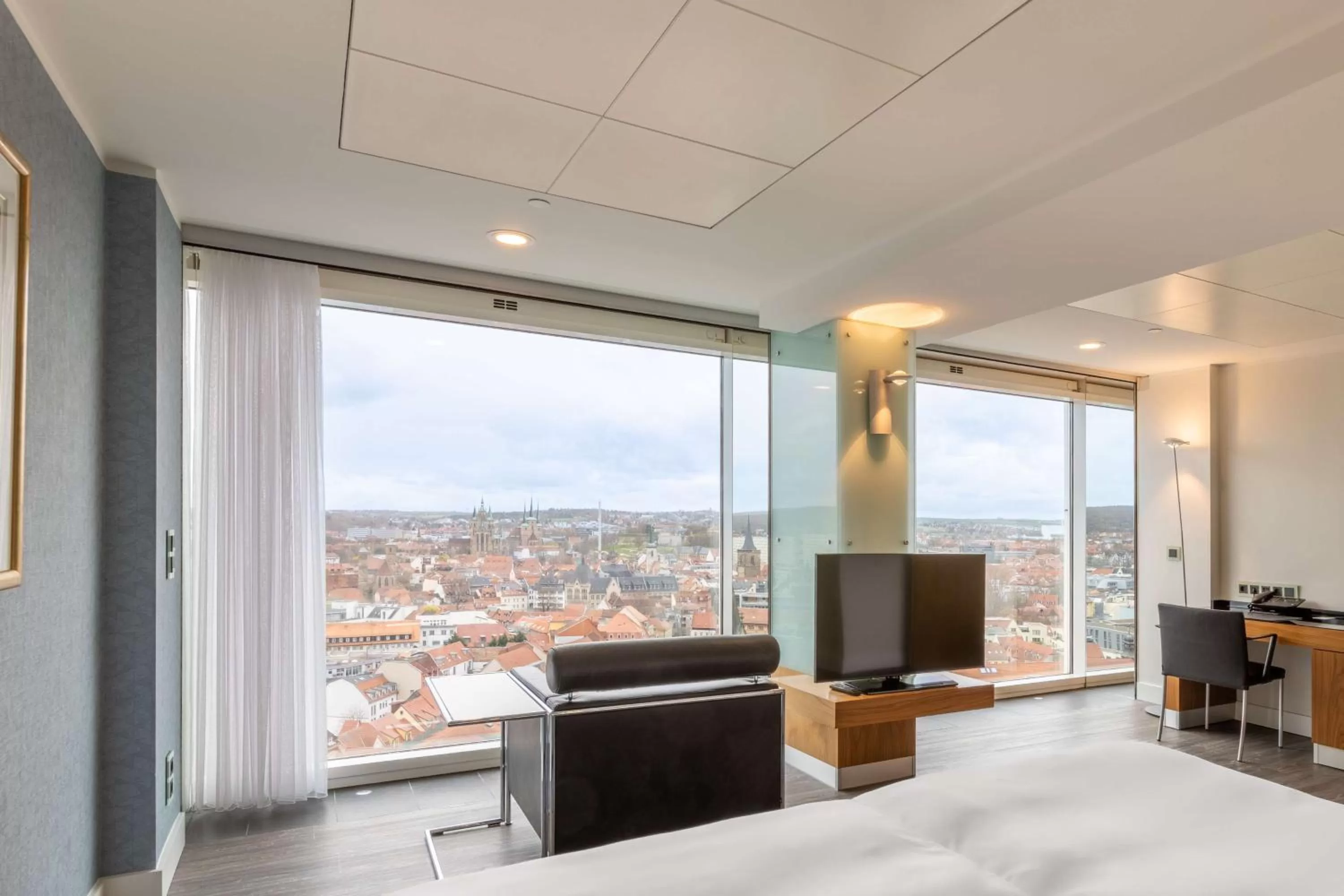 View (from property/room), Bed in Radisson Blu Hotel Erfurt