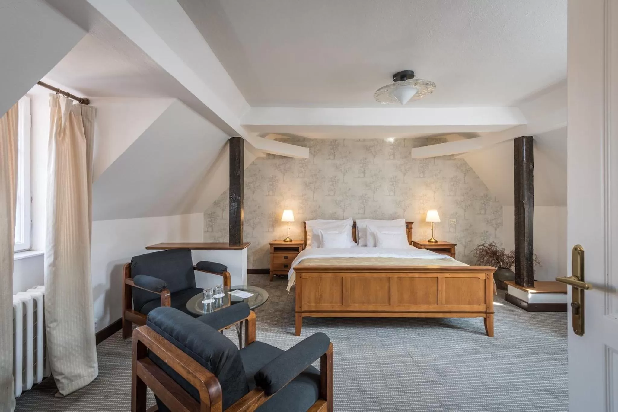 Photo of the whole room, Bed in Monastery Garden Prague