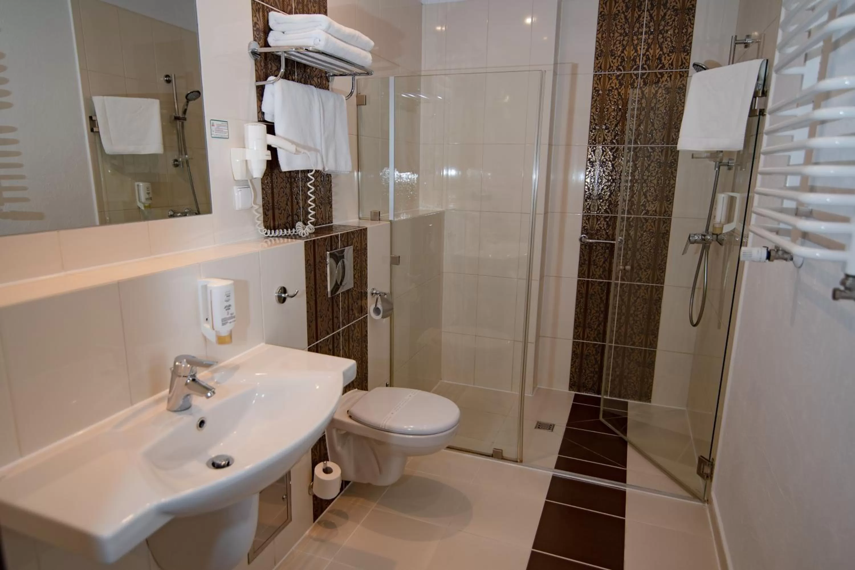 Shower in Hotel Zamek Gniew