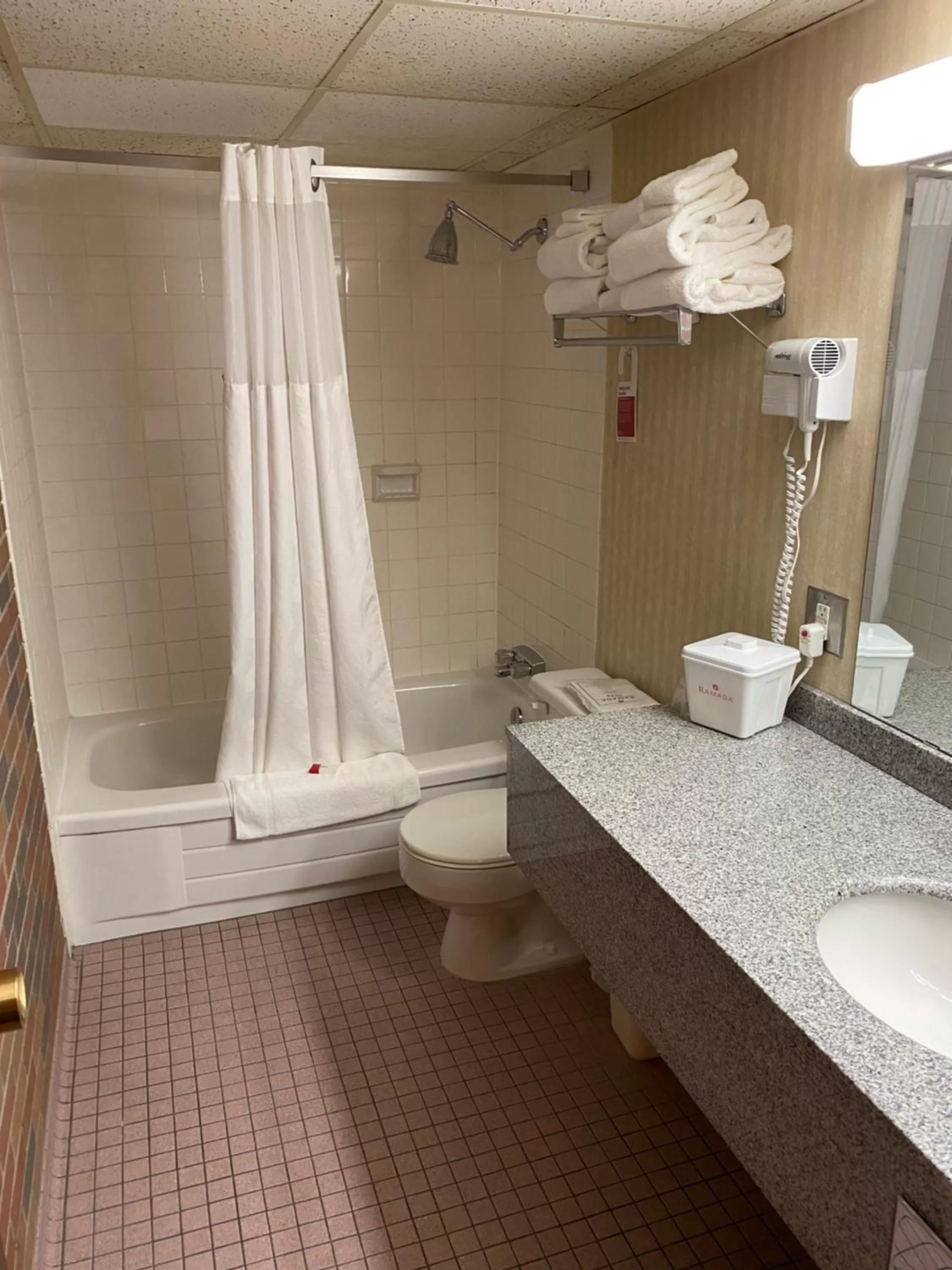 Bathroom in Ramada by Wyndham Lethbridge