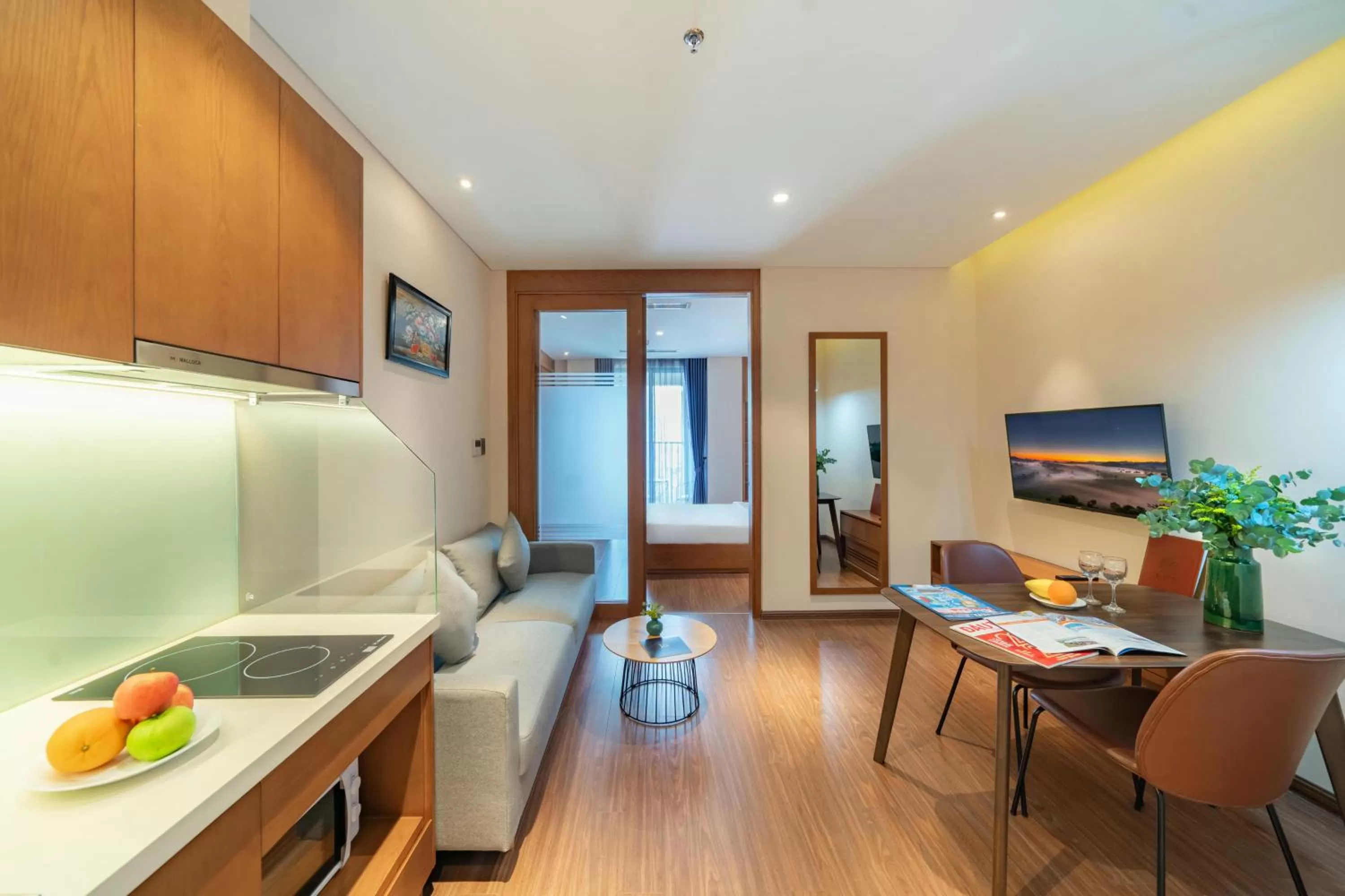 Kitchen or kitchenette in DHTS Business Hotel & Apartment