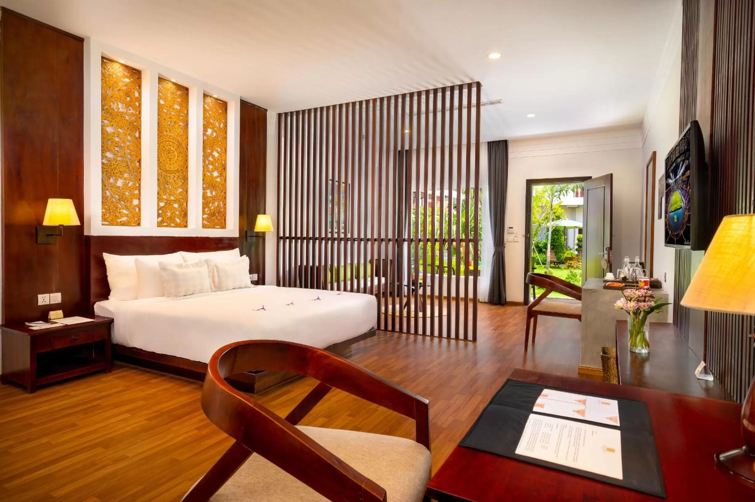 Bed in Sabara Angkor Resort & Spa