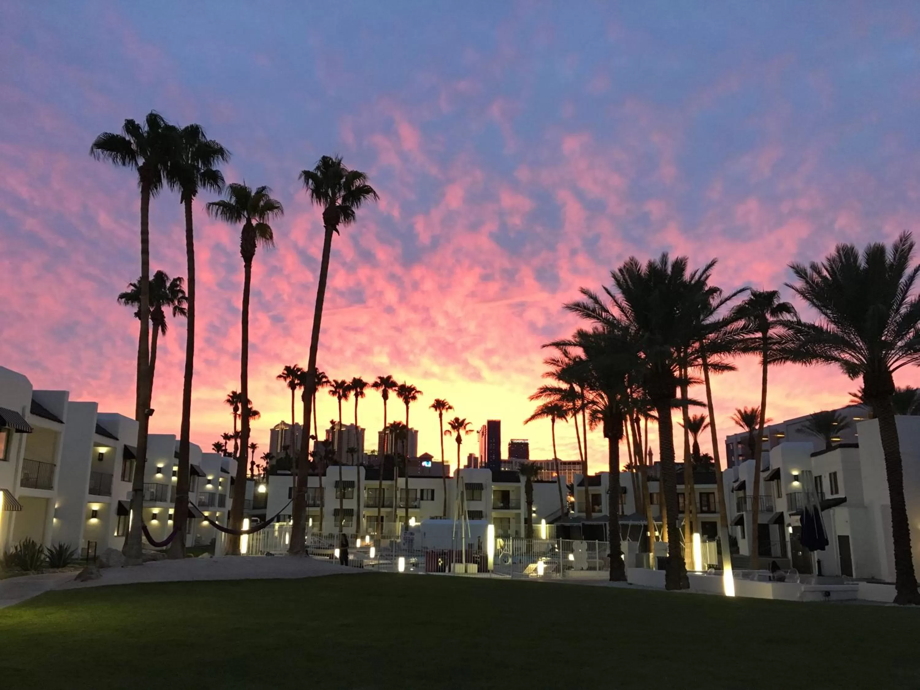 Inner courtyard view in Serene Vegas Boutique Hotel Las Vegas