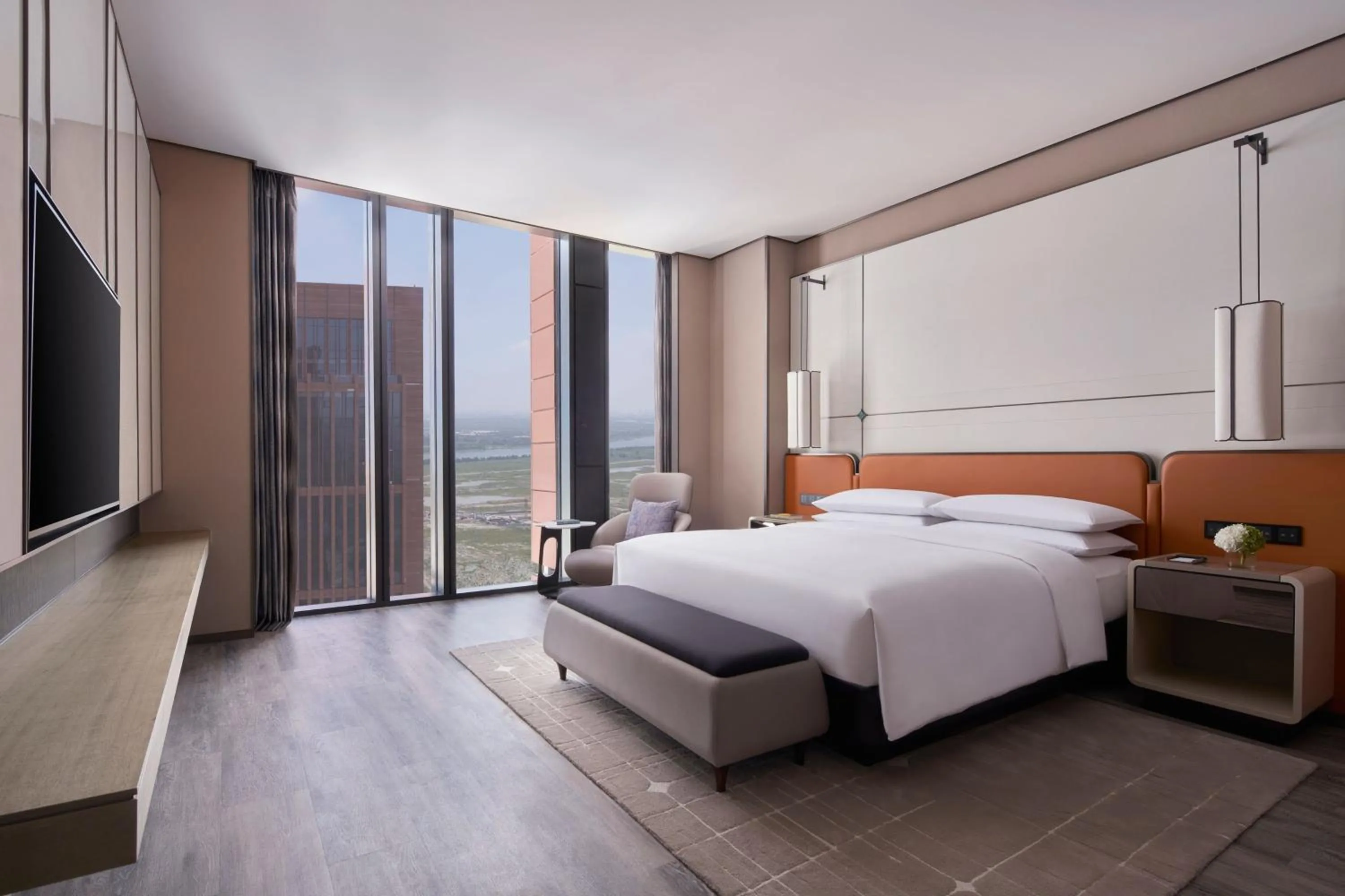 Bedroom, Bed in Tianjin Marriott Hotel National Convention and Exhibition Center