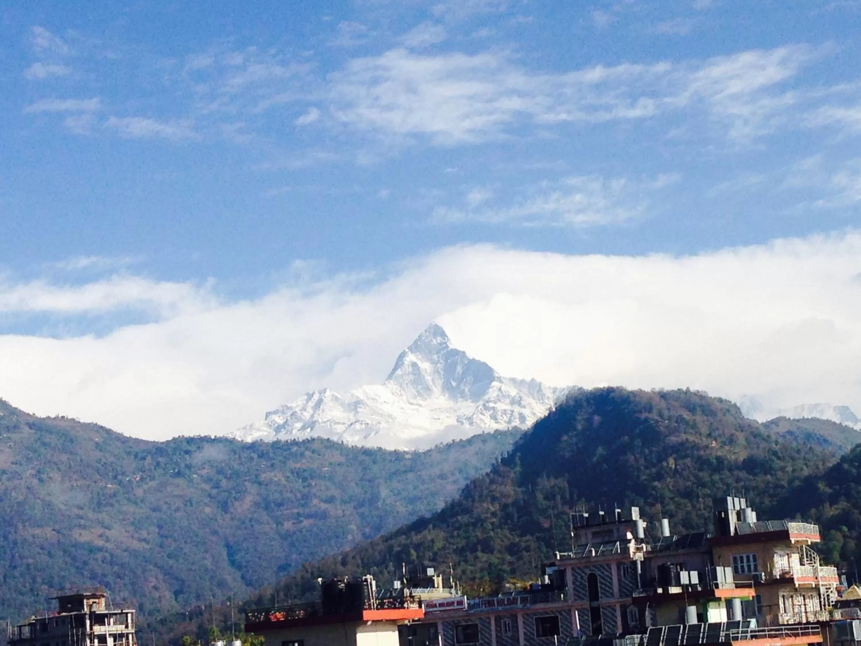 Mountain view in Hotel Himalayan Inn