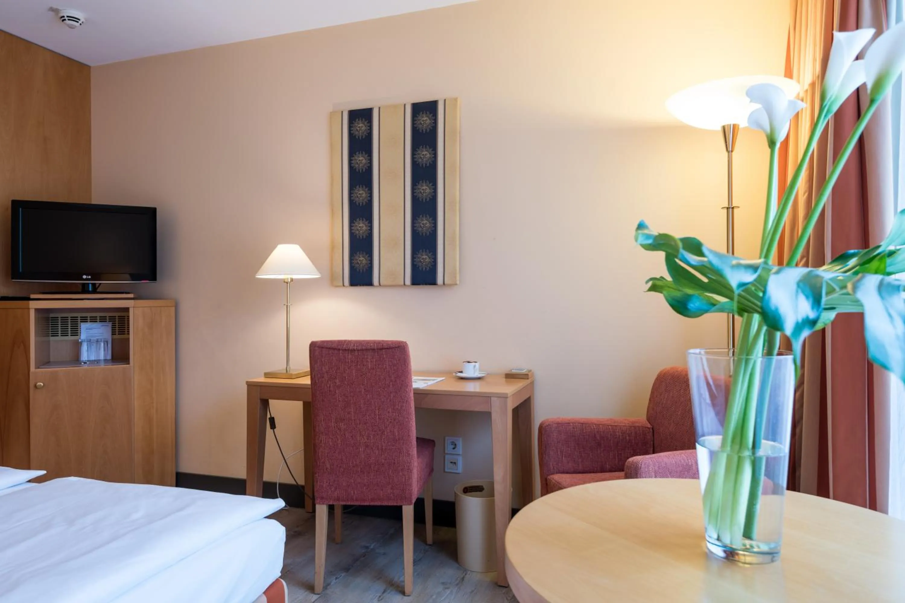 Decorative detail, Bed in relexa hotel Stuttgarter Hof