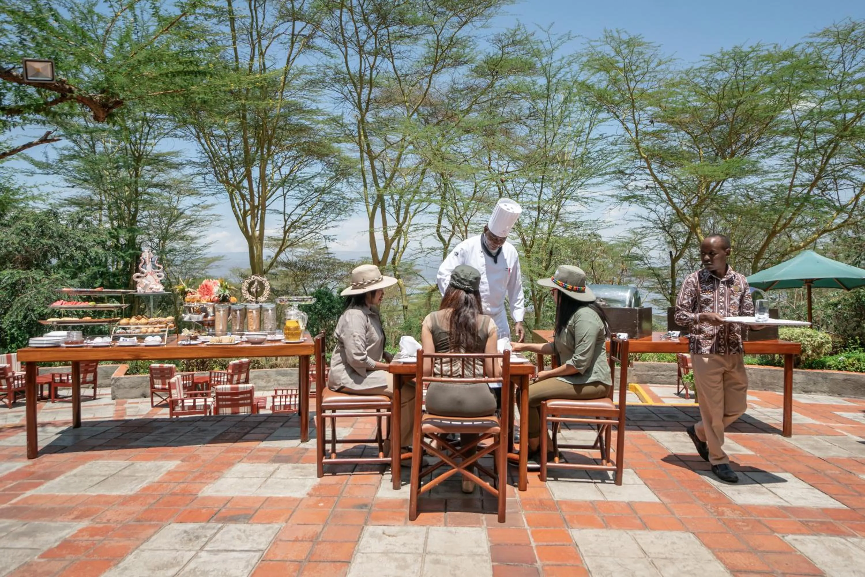 People in Sarova Lion Hill Game Lodge