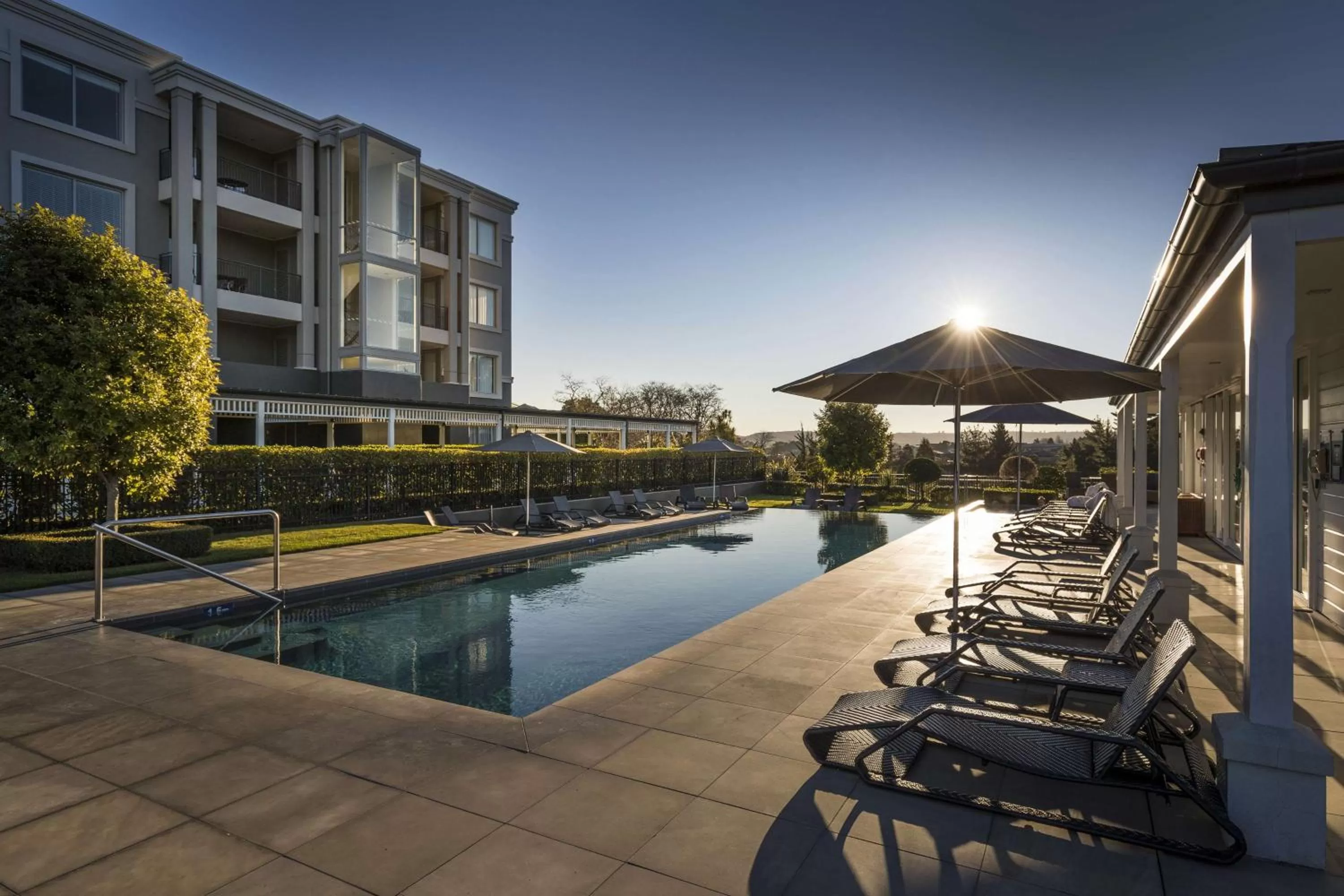 Pool view in Hilton Lake Taupo