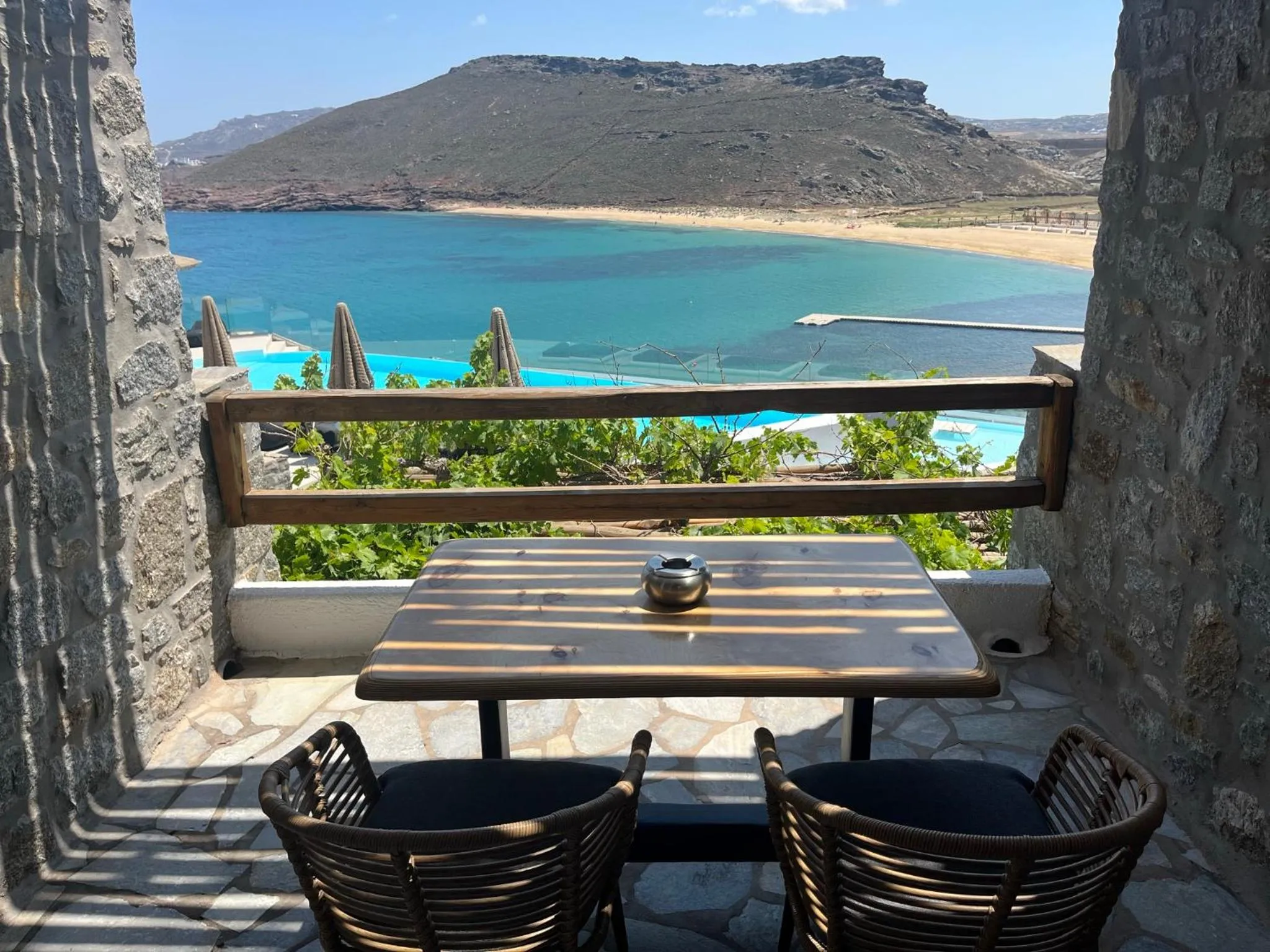 Balcony/Terrace in Panormos Village Hotel
