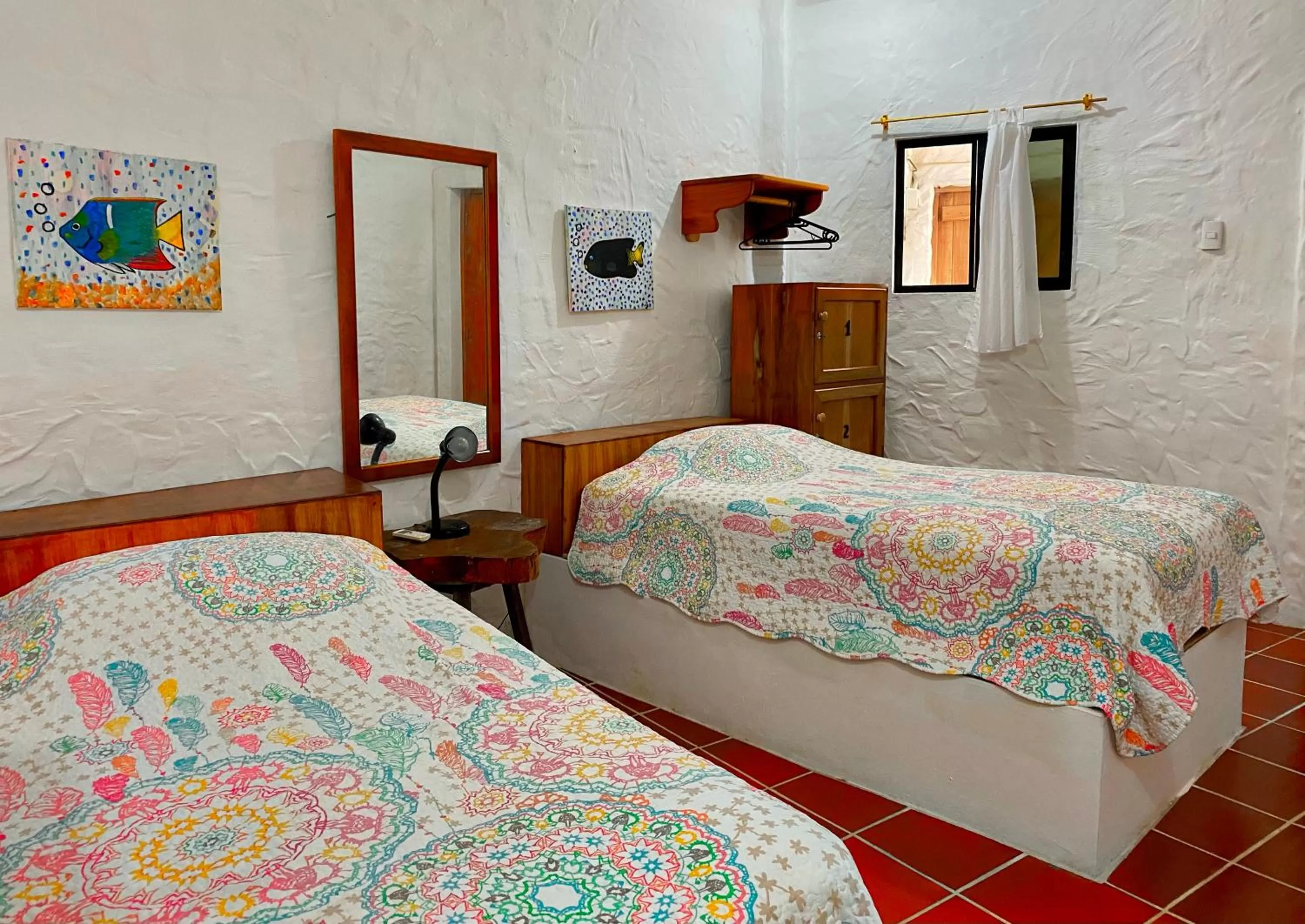 Bedroom, Bed in Hostal Galapagos by Bar de Beto