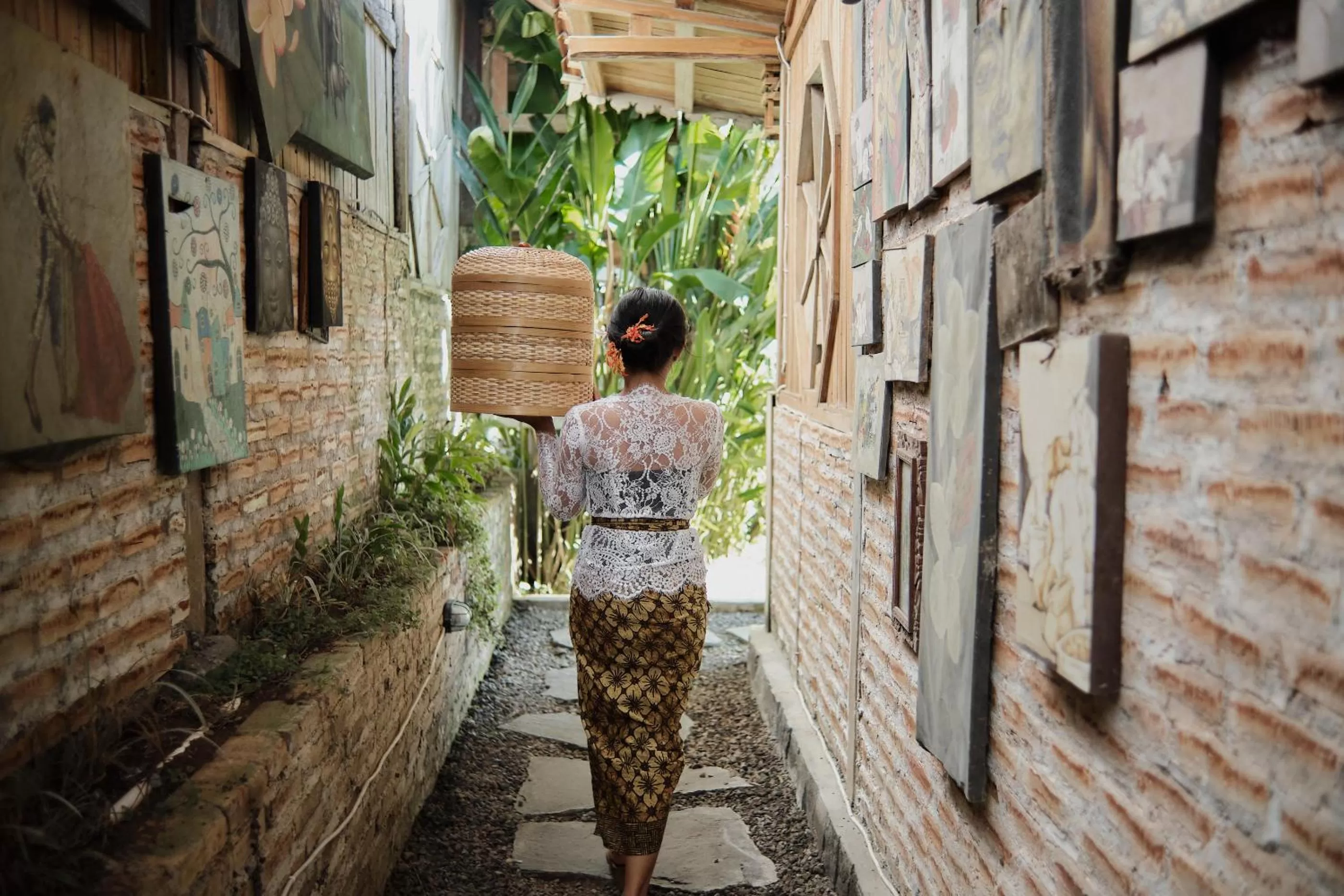 People in Joglo Organik Guesthouse