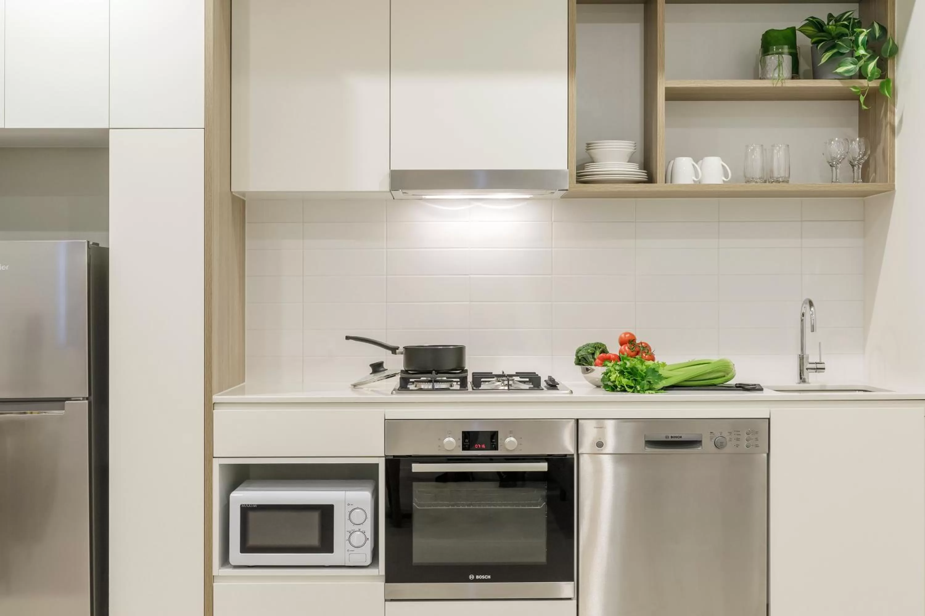kitchen in Brady Apartment Hotel Hardware Lane