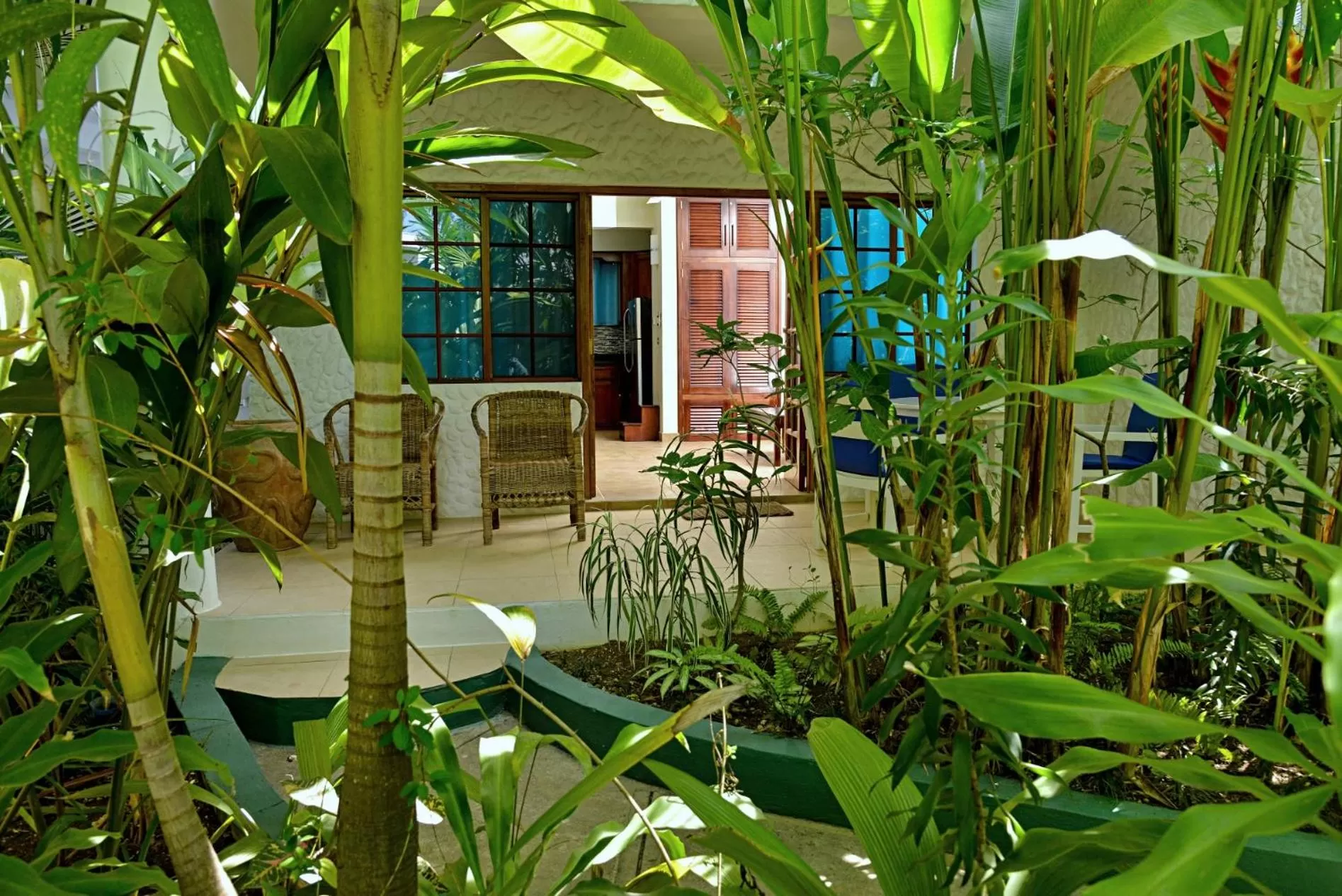 Garden view in Beach House Condos, Negril