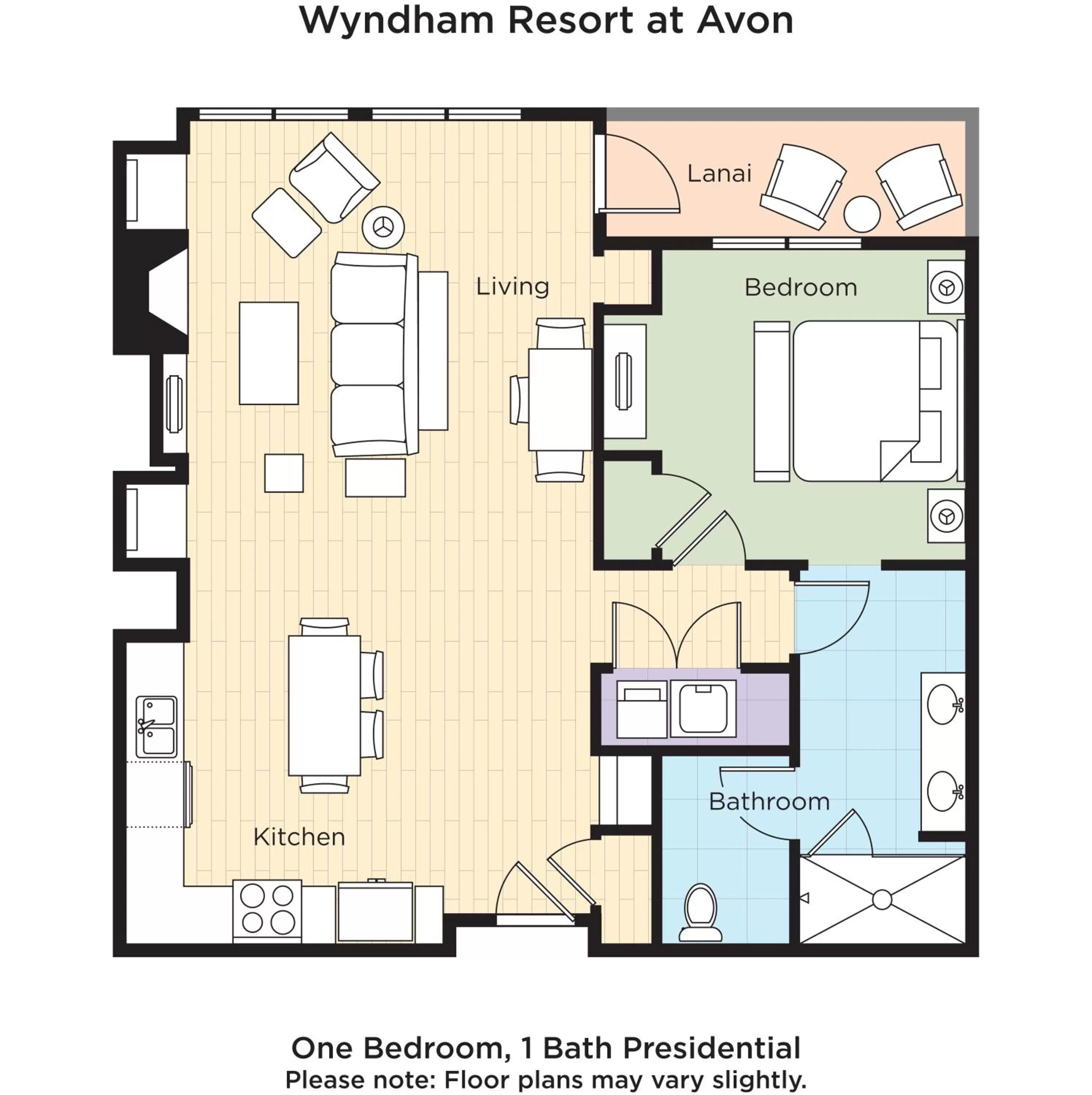 Floor plan in Club Wyndham Resort at Avon