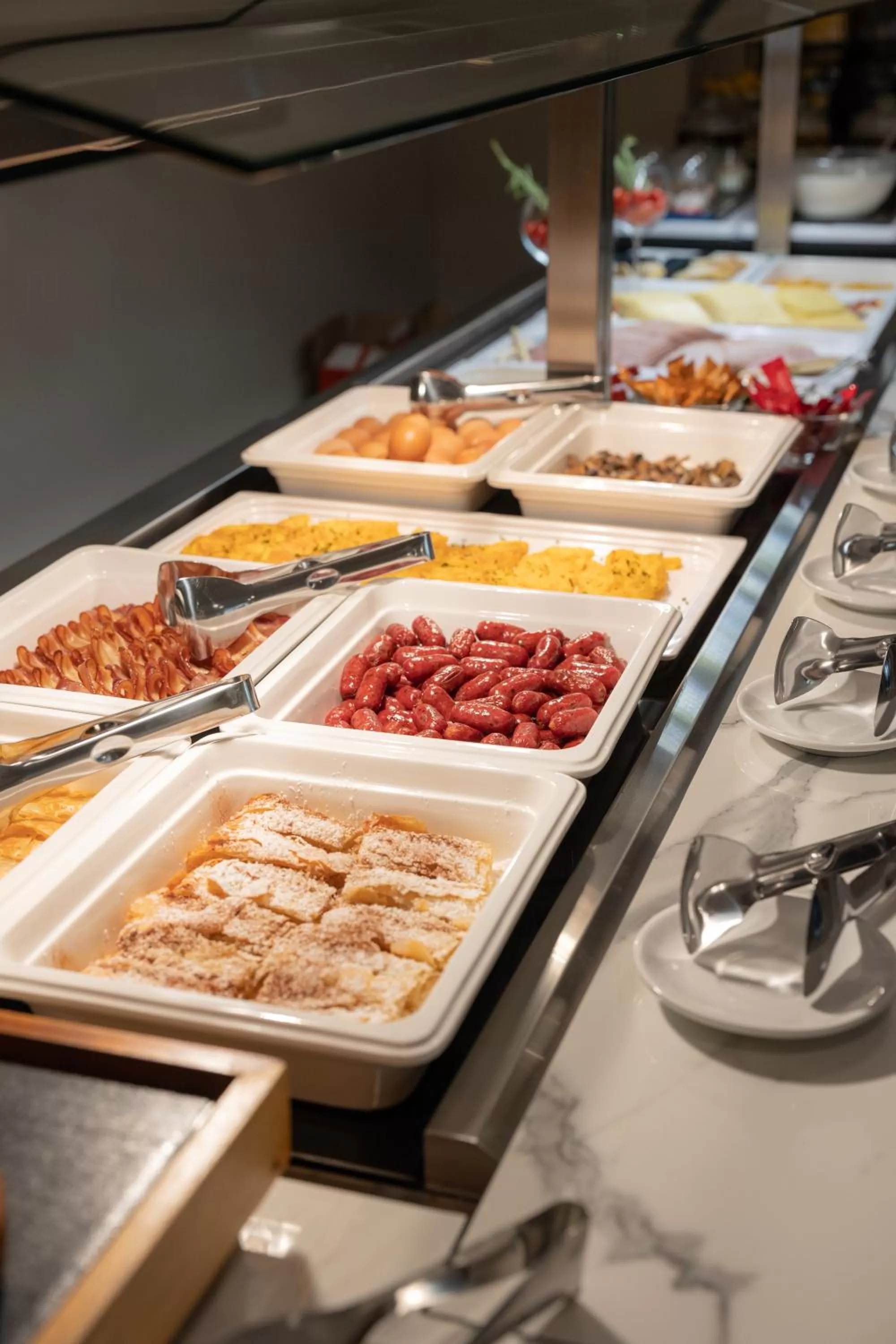 Buffet breakfast in Modern Revival Luxury Hotel