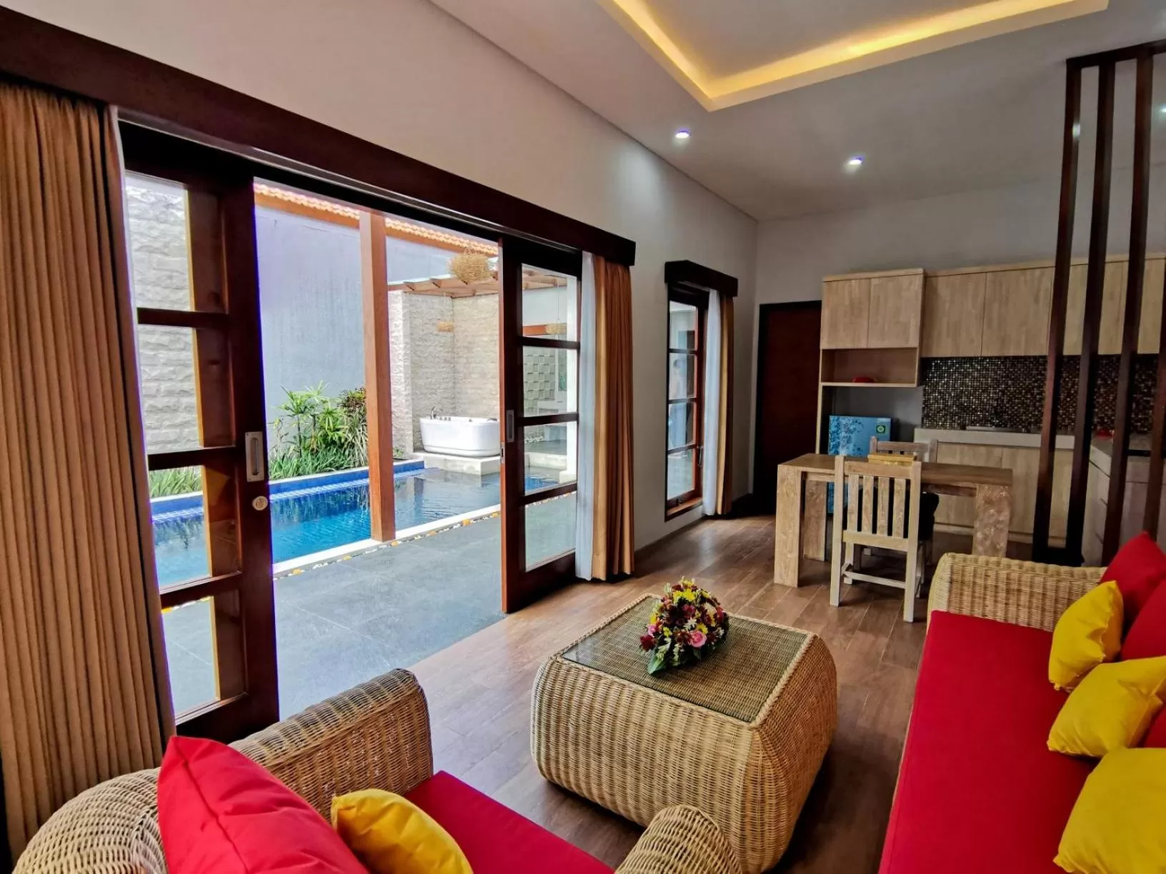 Living room in Kuta Puri Bungalows, Villas and Resort