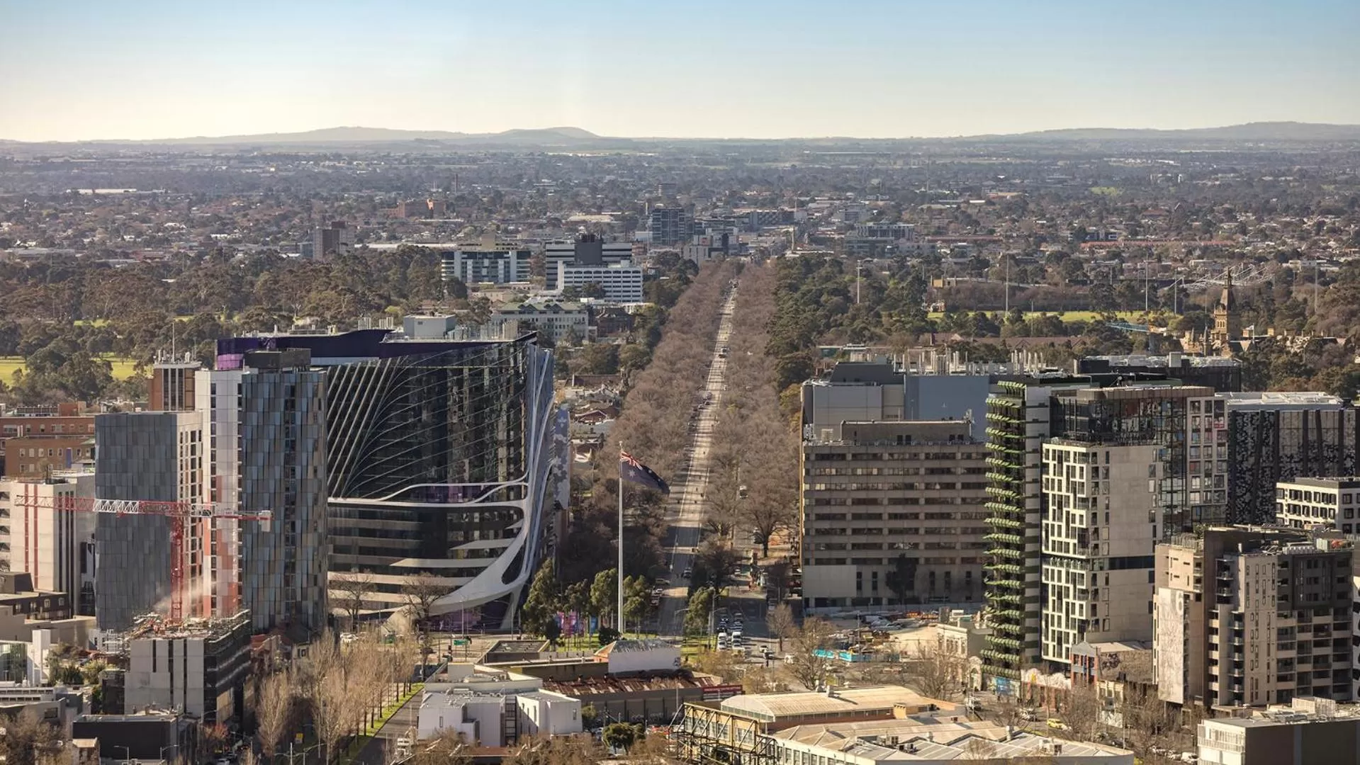 View (from property/room) in Oaks Melbourne on William Suites