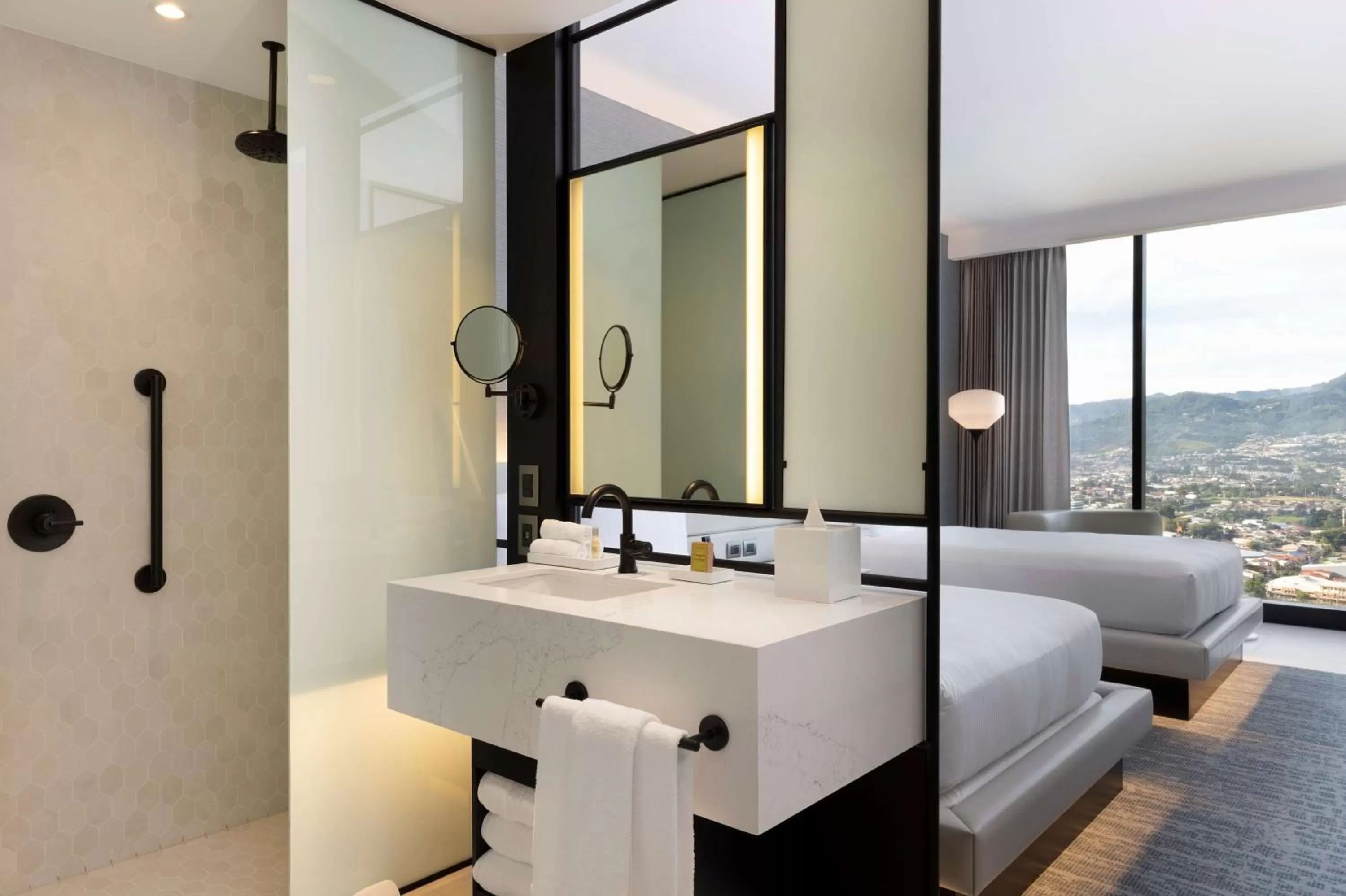 Bathroom, Bed in Hilton San Jose La Sabana