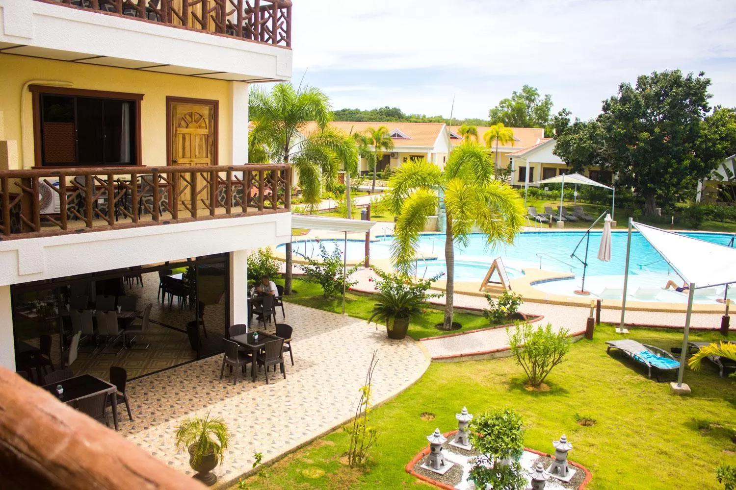 Balcony/Terrace, Pool View in Jugalis Hotel and Restaurant