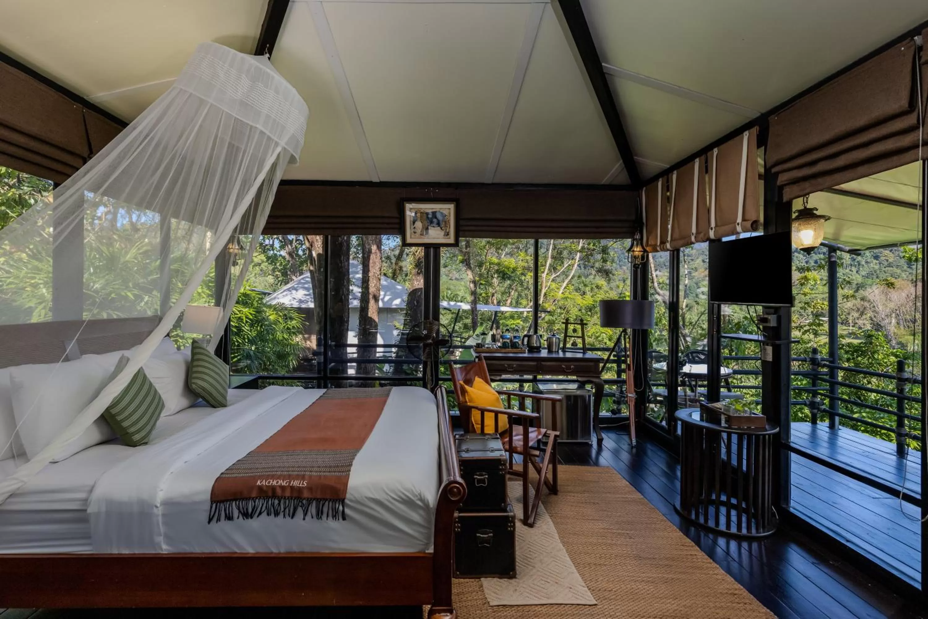 Bedroom, Bed in Kachonghills Tented Resort Trang