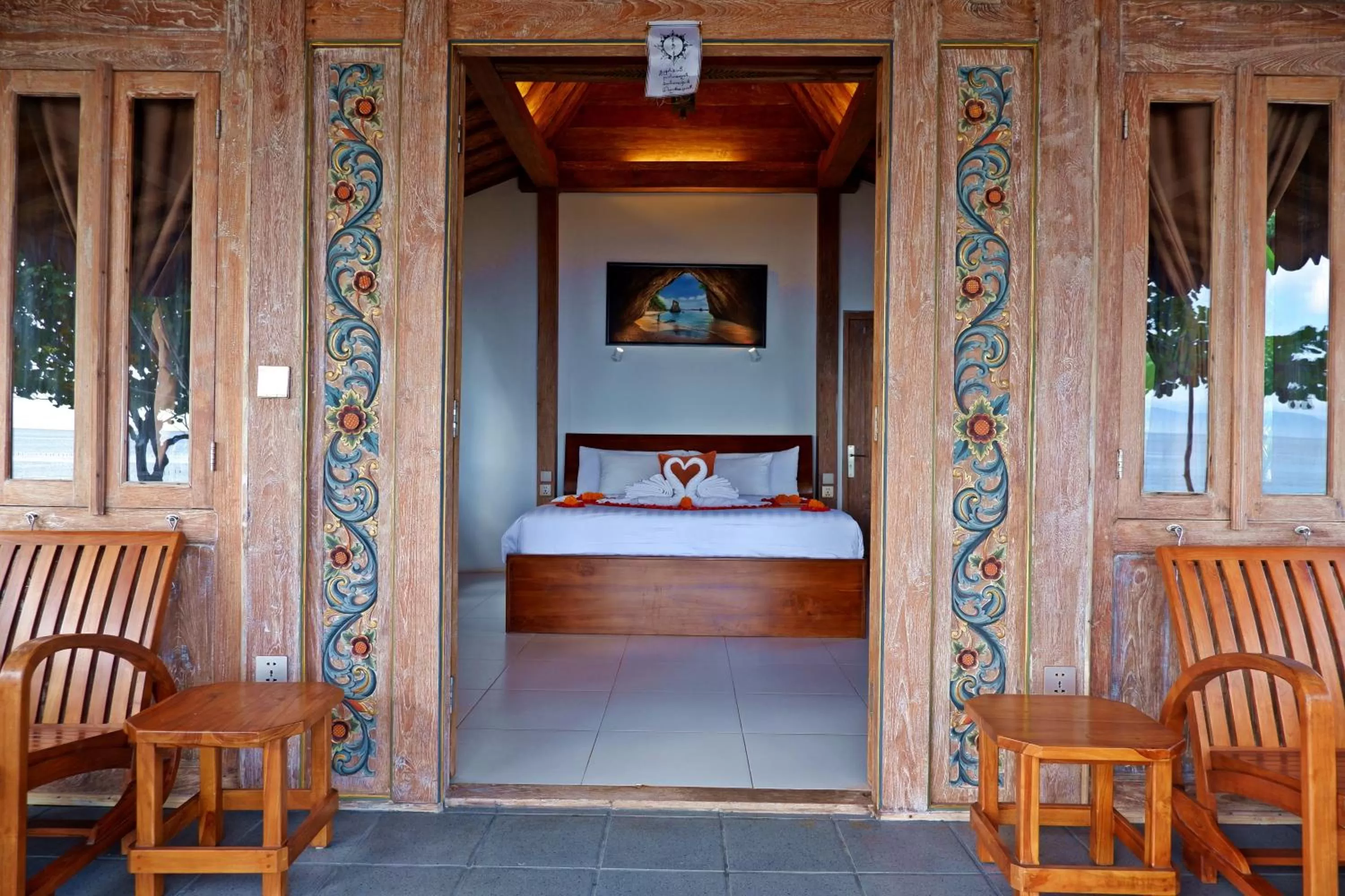Bedroom, Bed in Blue Harbor Beachfront Villas & Resto
