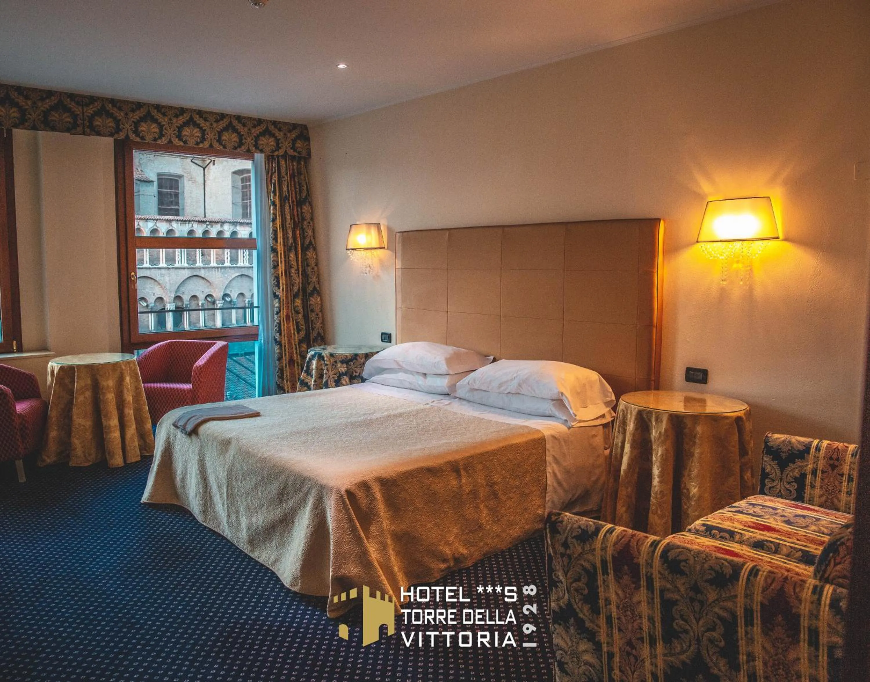 Bed in Panoramic Rooms Torre della Vittoria