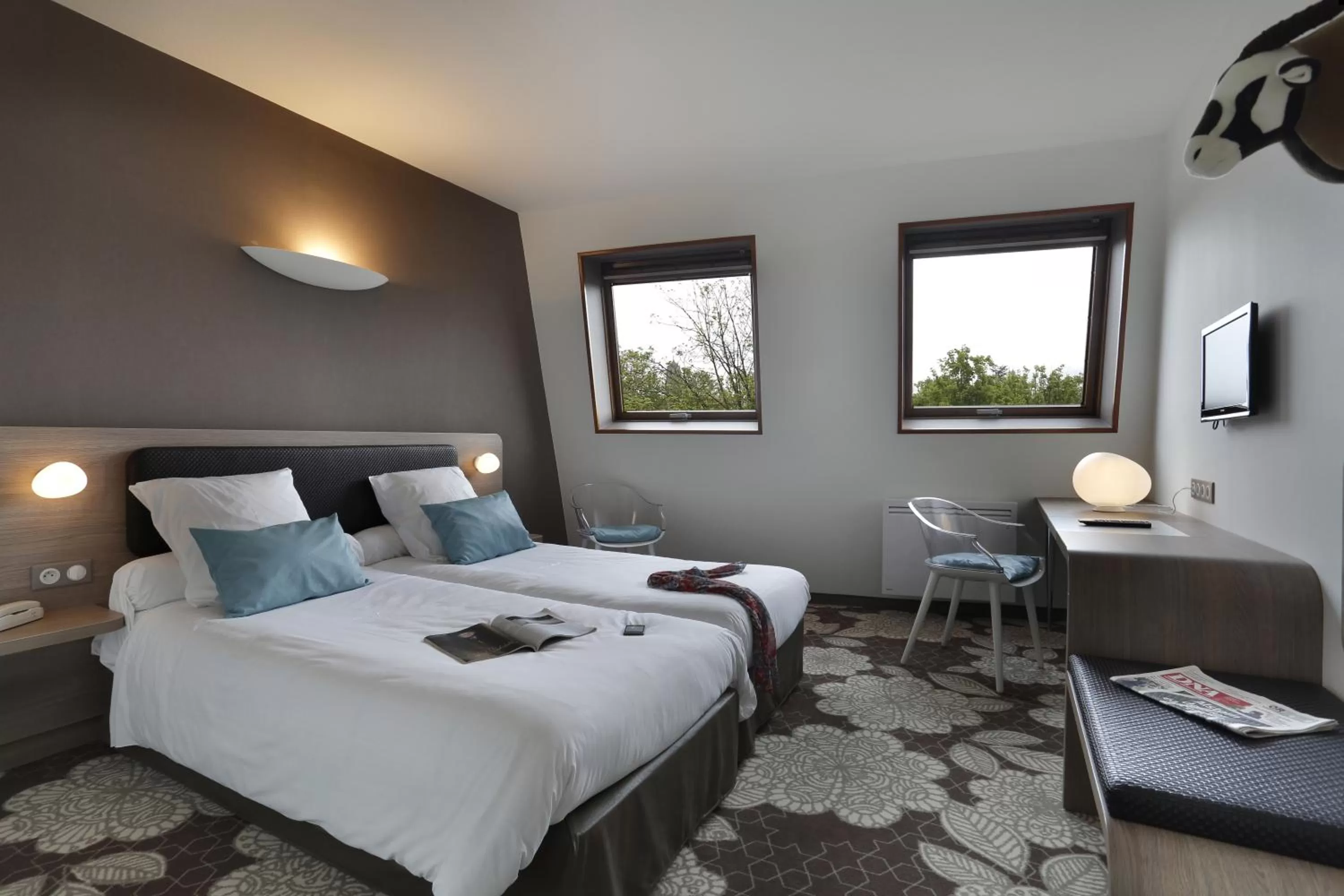 Photo of the whole room, Bed in Hôtel Restaurant Vaillant Colmar Nord