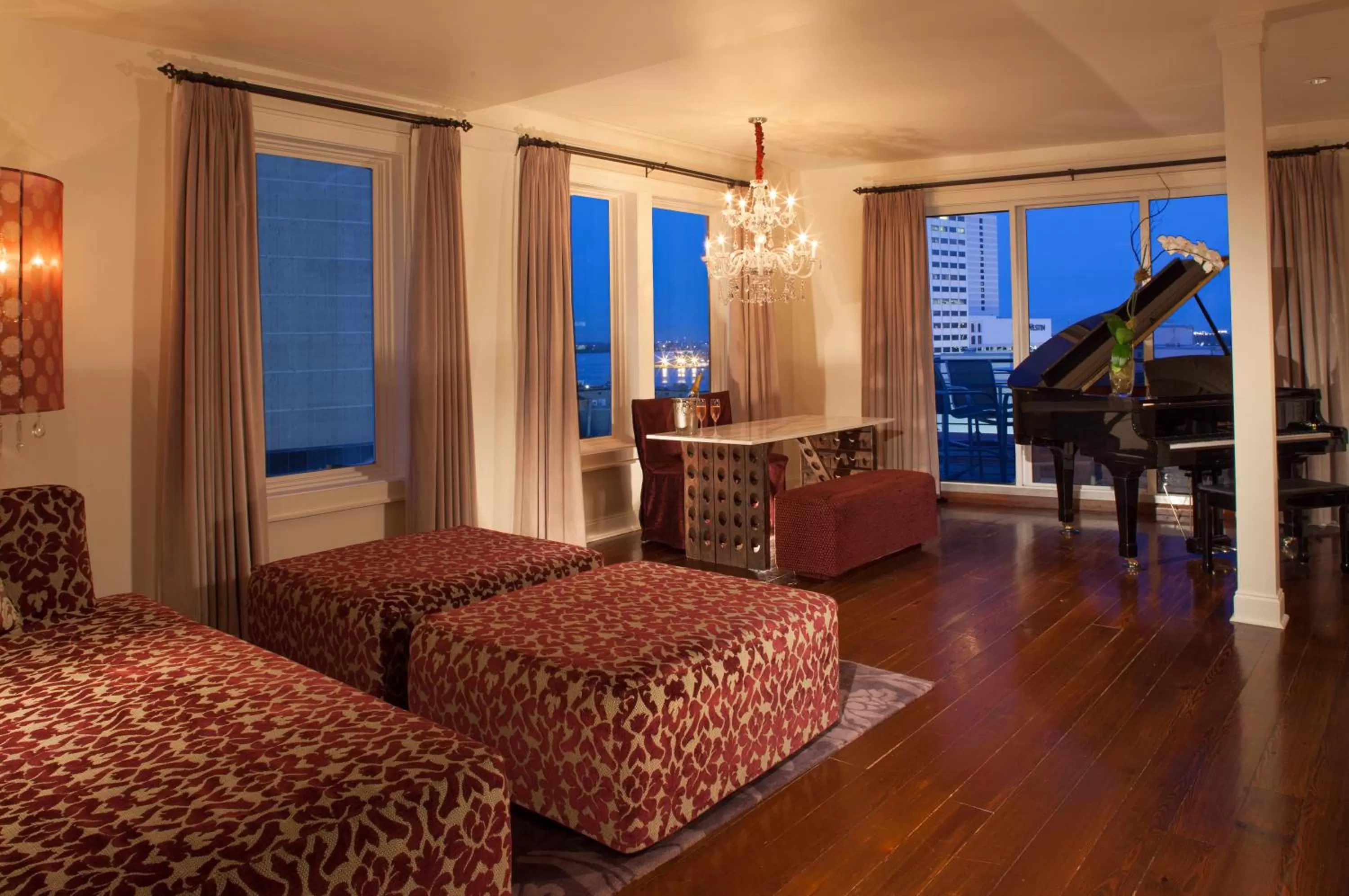 Seating area in International House Hotel