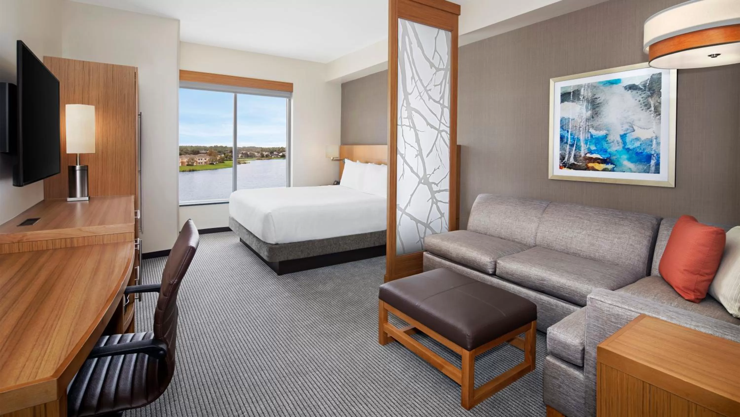 TV and multimedia, Bed in Hyatt Place Jacksonville St. Johns Town Center