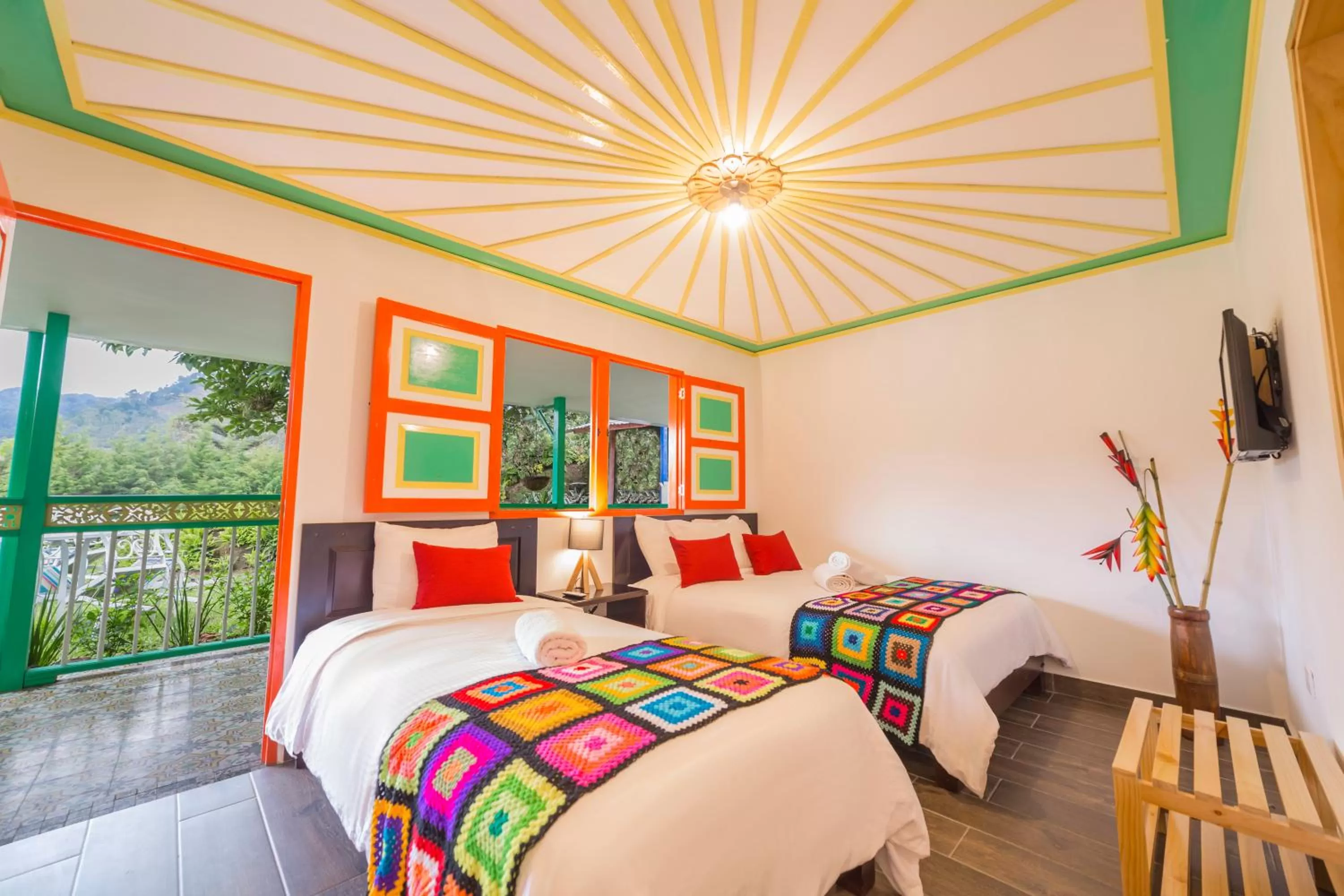 Photo of the whole room, Bed in Hotel Mirador de Boquia Salento