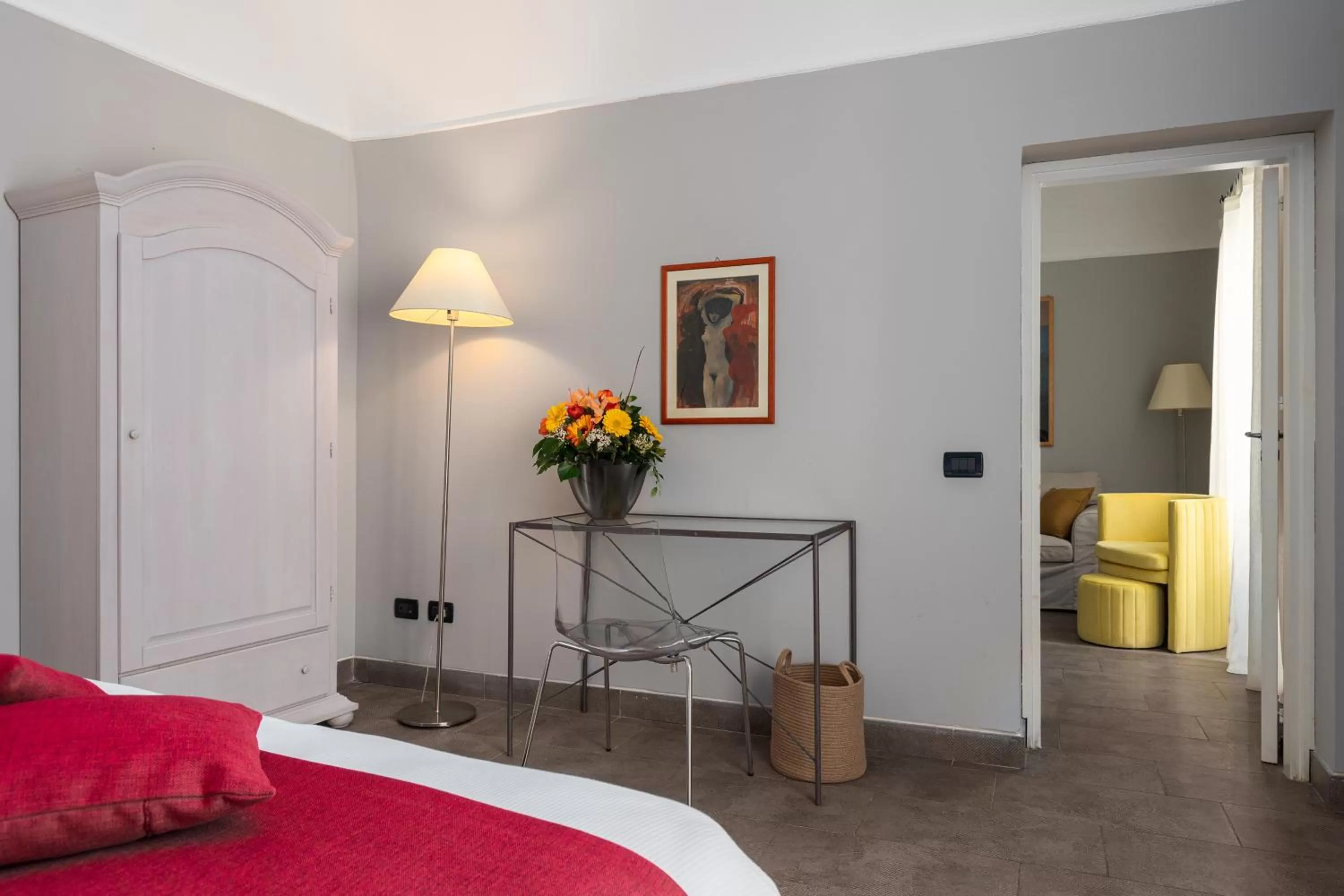 Seating area, Bed in B&B Sant'Agostino